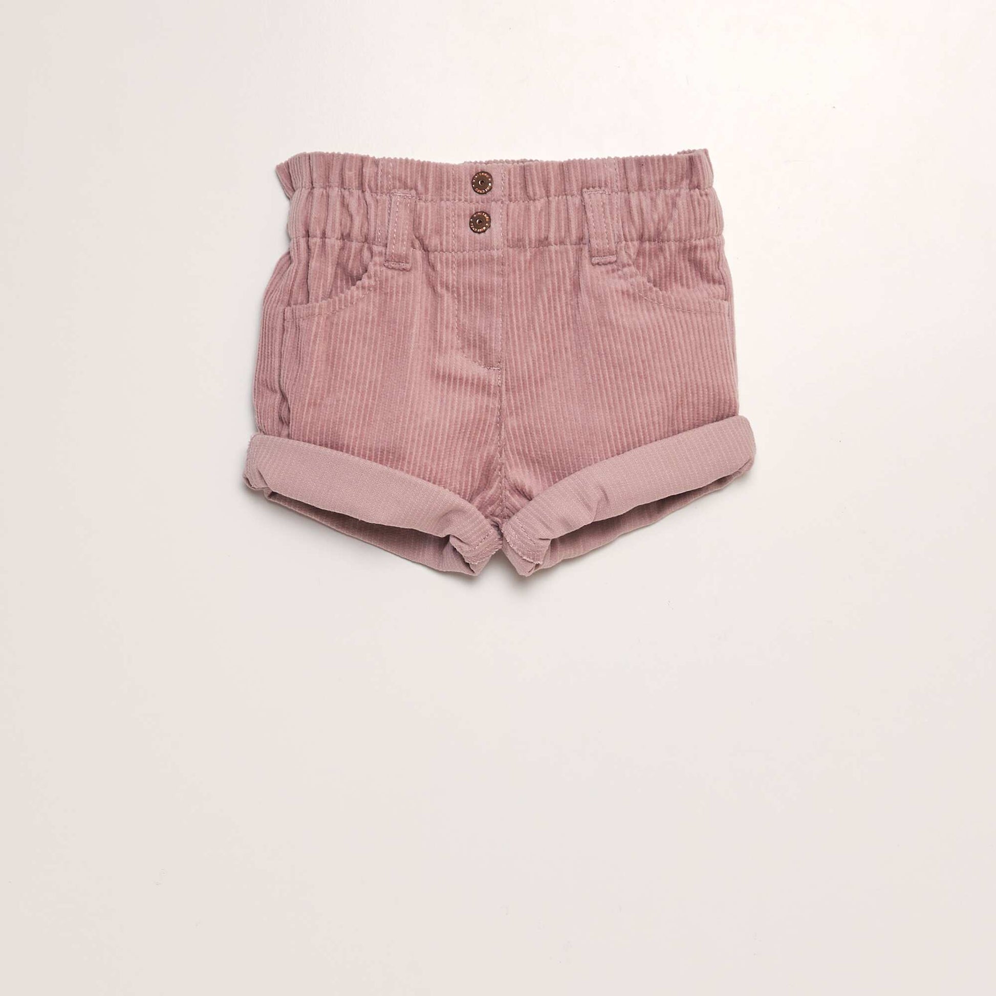 Short paperbag en velours c tel vieux rose