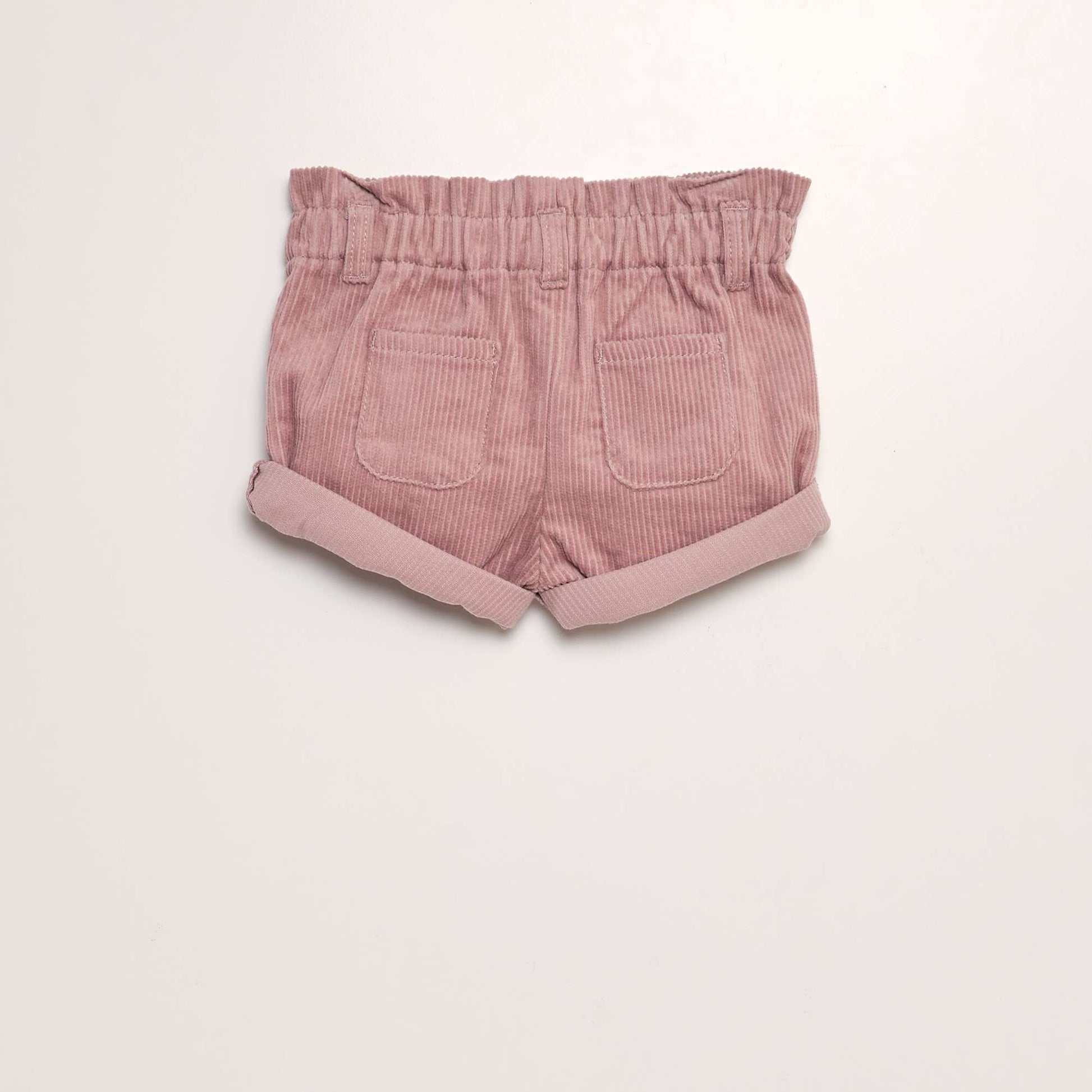 Short paperbag en velours c tel vieux rose