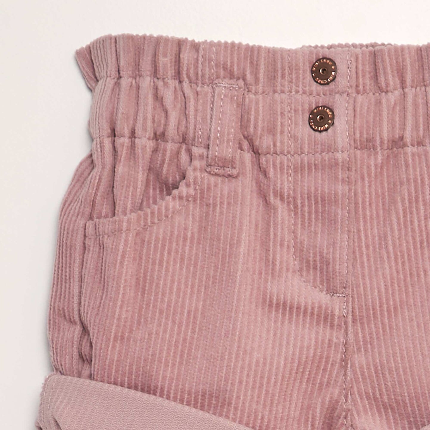 Short paperbag en velours c tel vieux rose