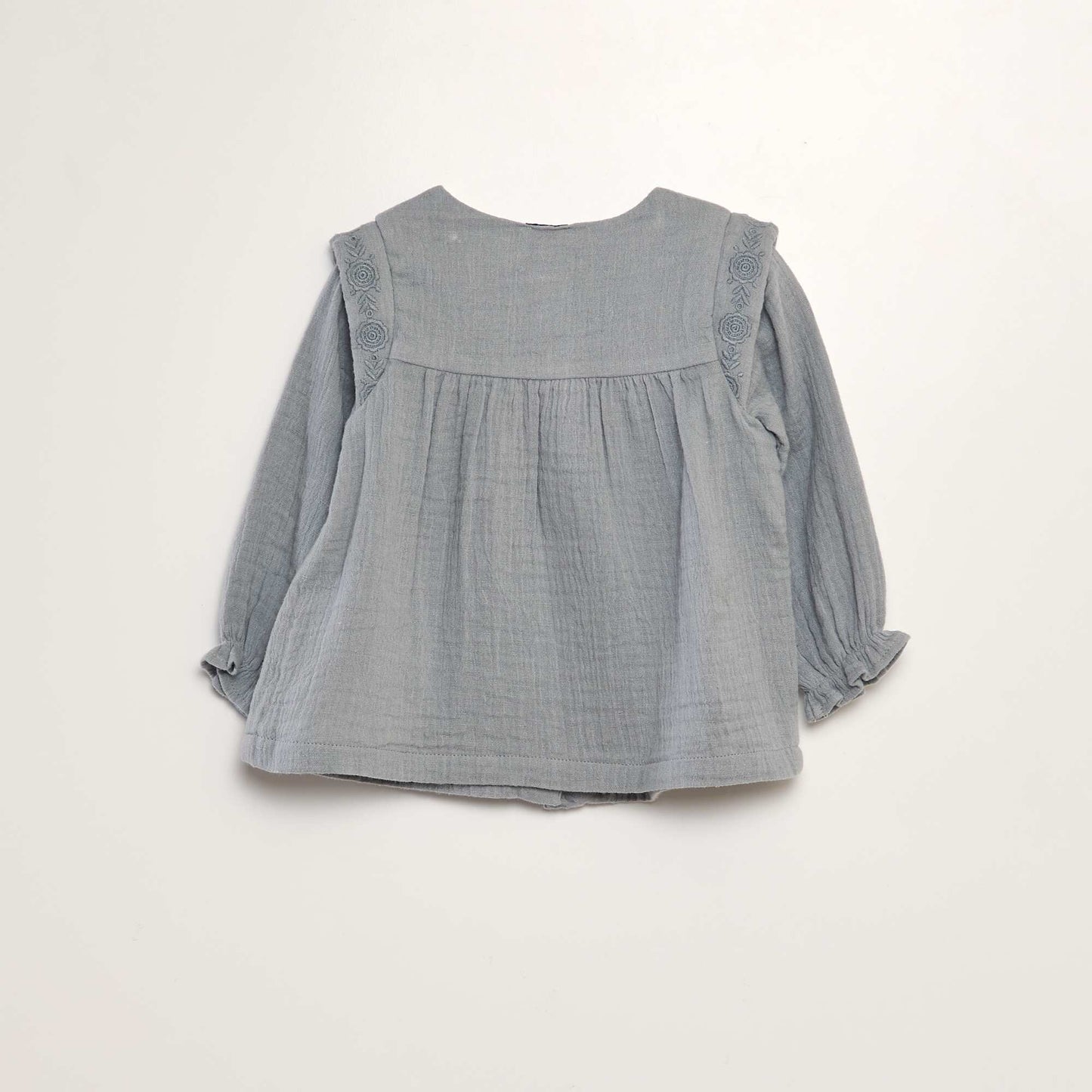 Blouse en gaze de coton Gris