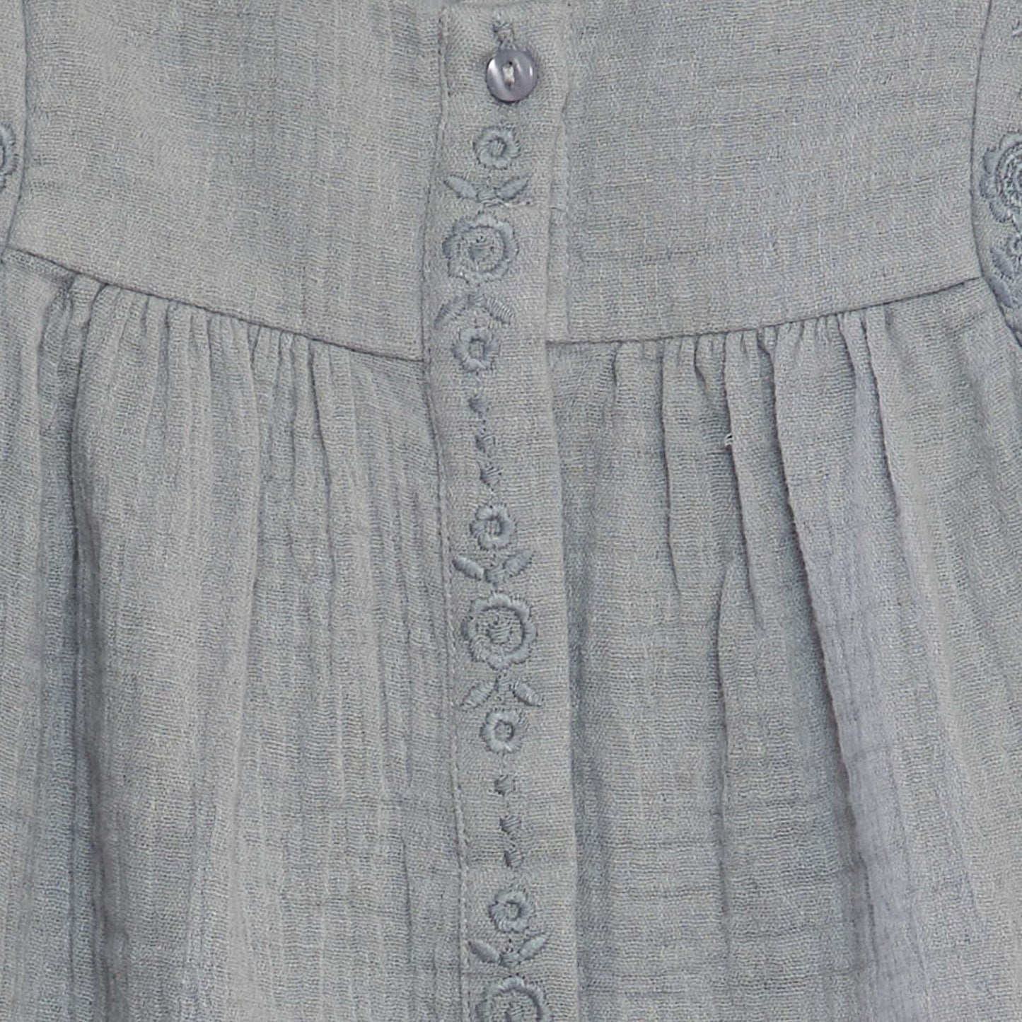 Blouse en gaze de coton Gris