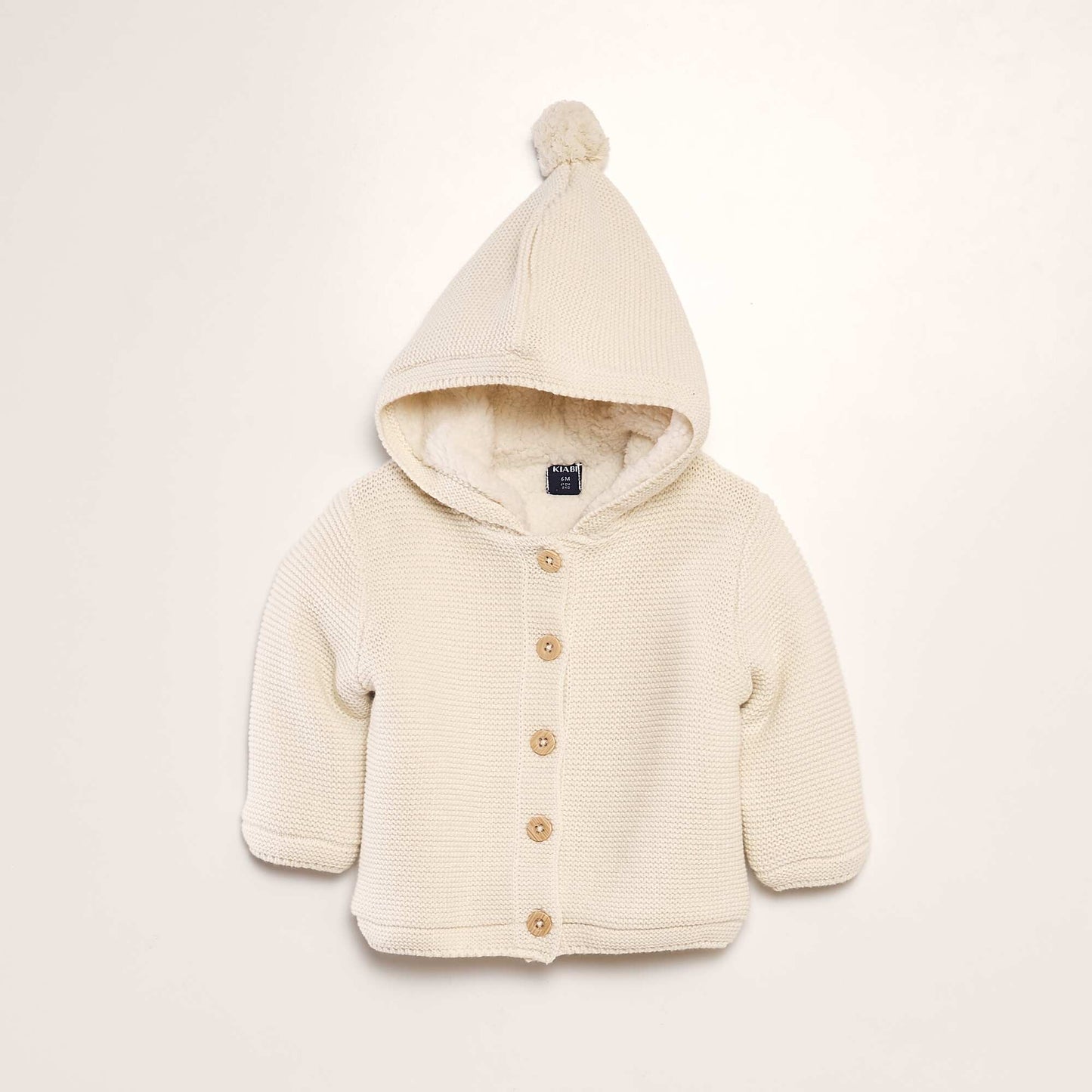 Gilet   capuche doubl  en sherpa Blanc