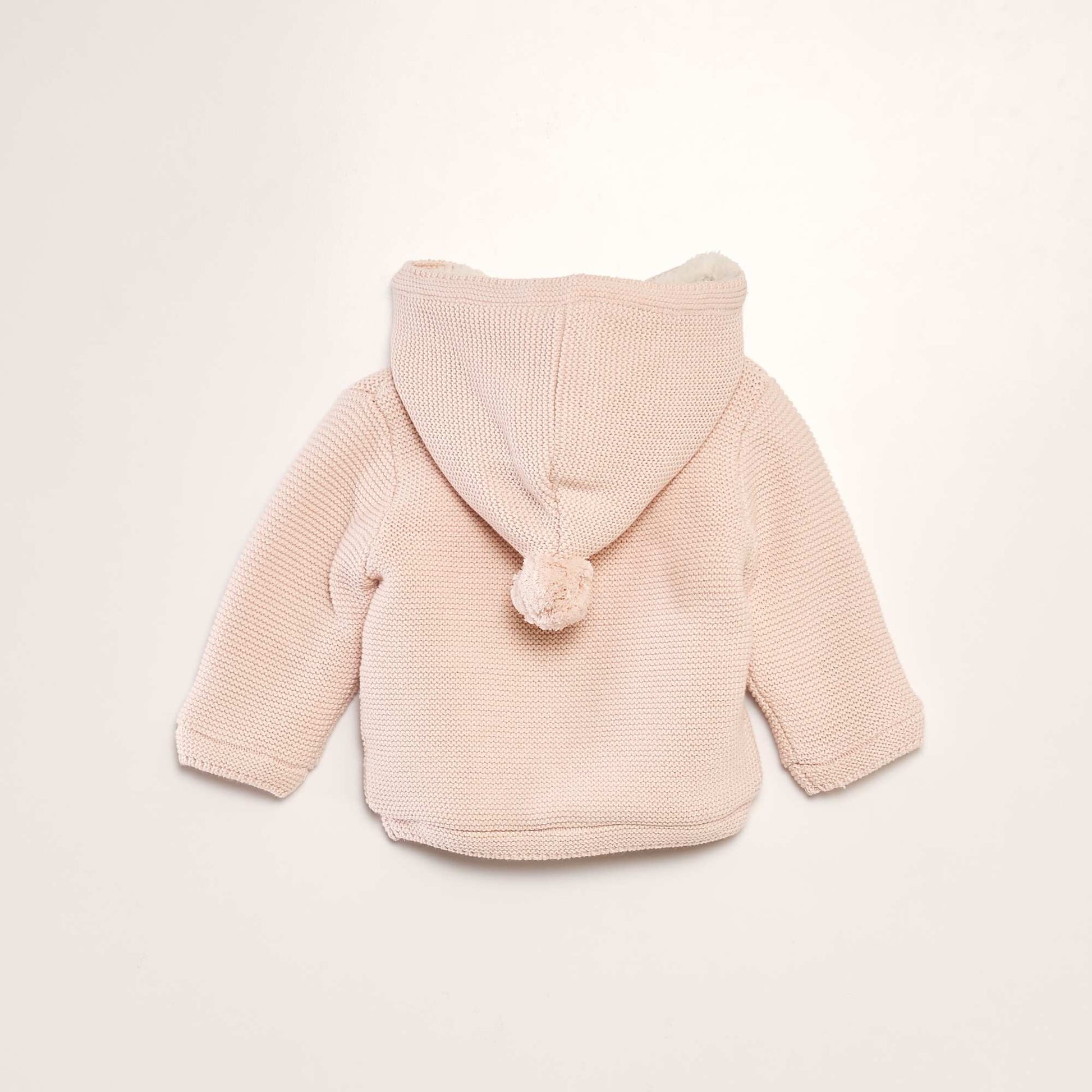 Gilet capuche doubl en sherpa Rose