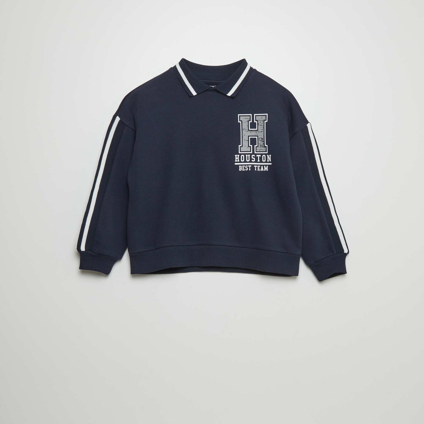 Sweat style campus col polo BLEU