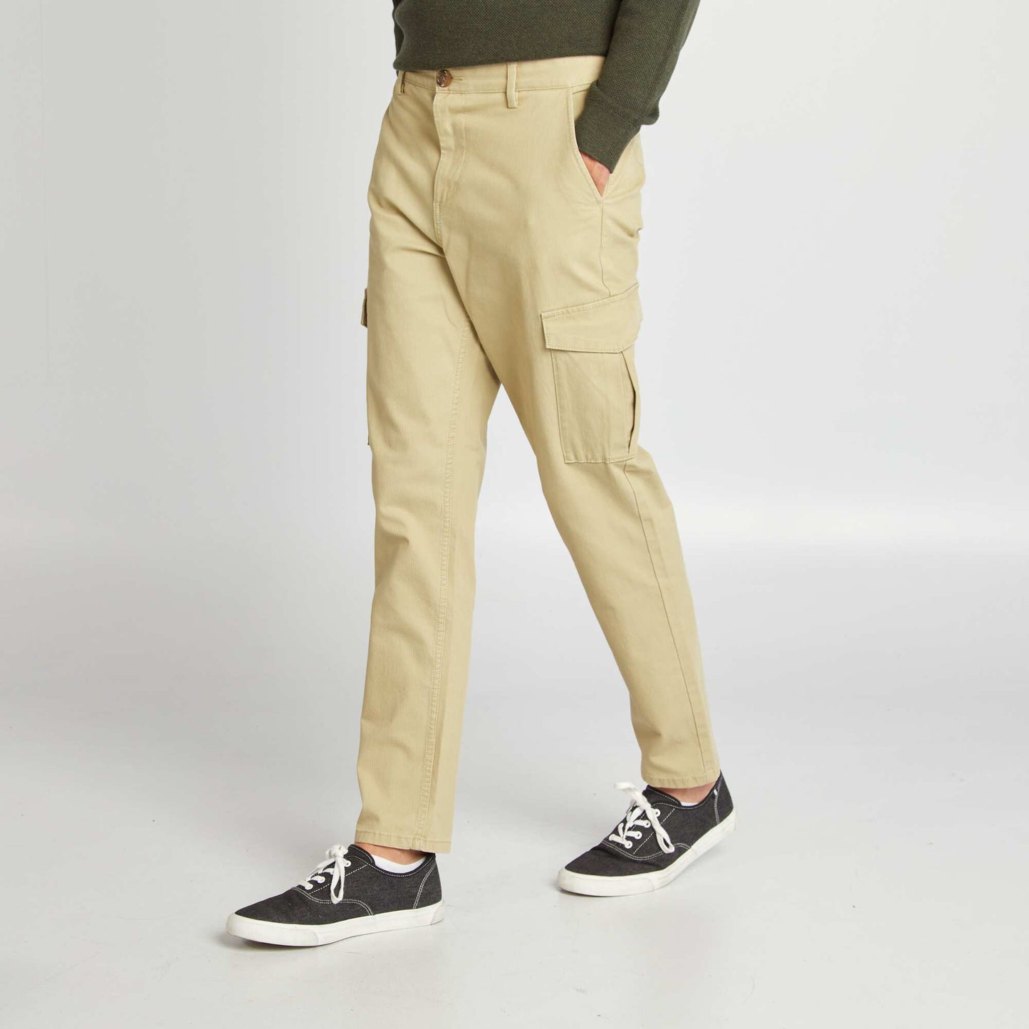 Pantalon multipoche slim Vert