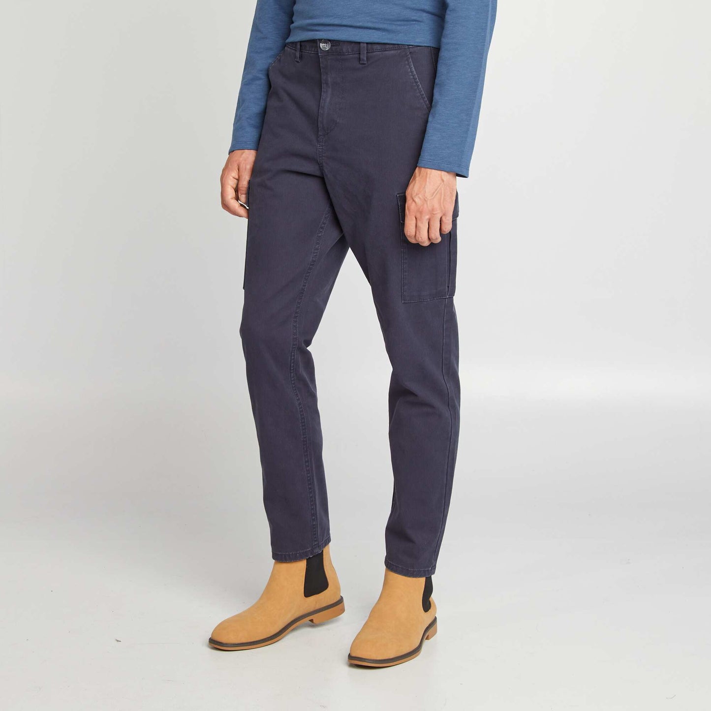 Pantalon multipoche slim Bleu marine