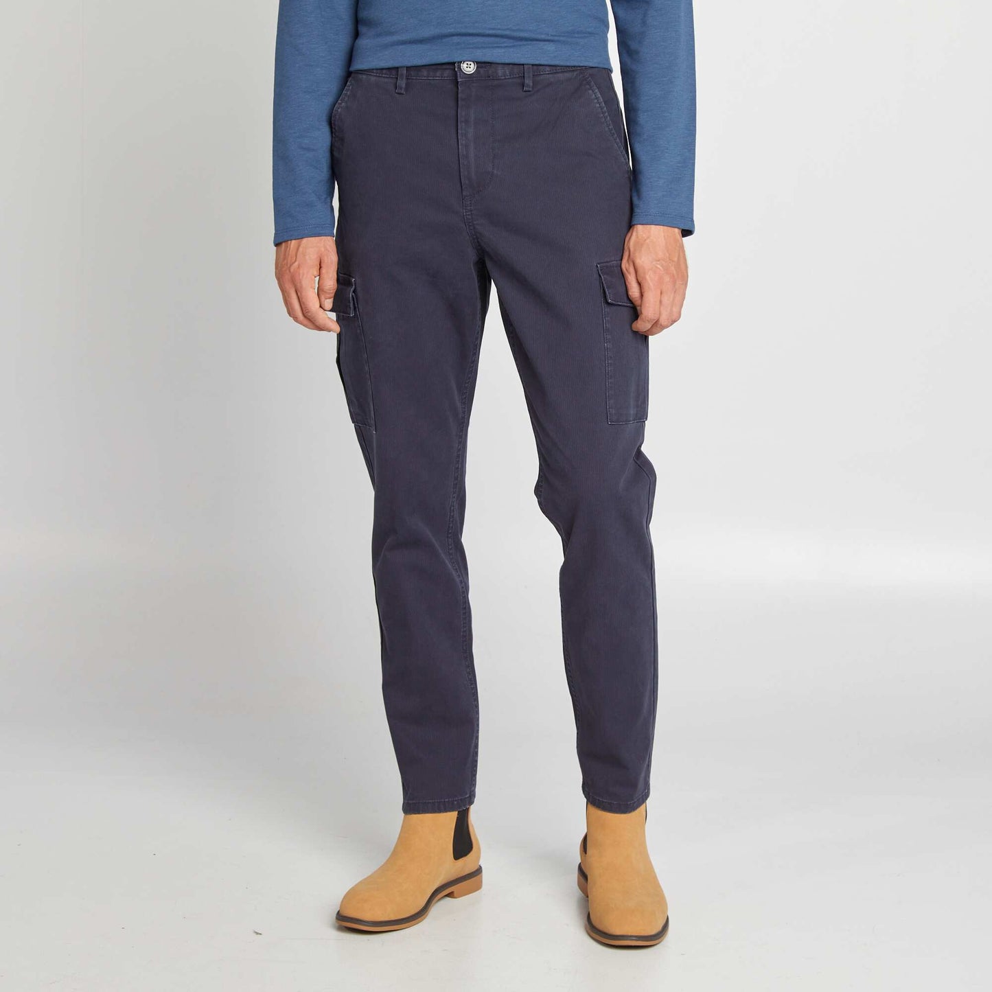 Pantalon multipoche slim Bleu marine