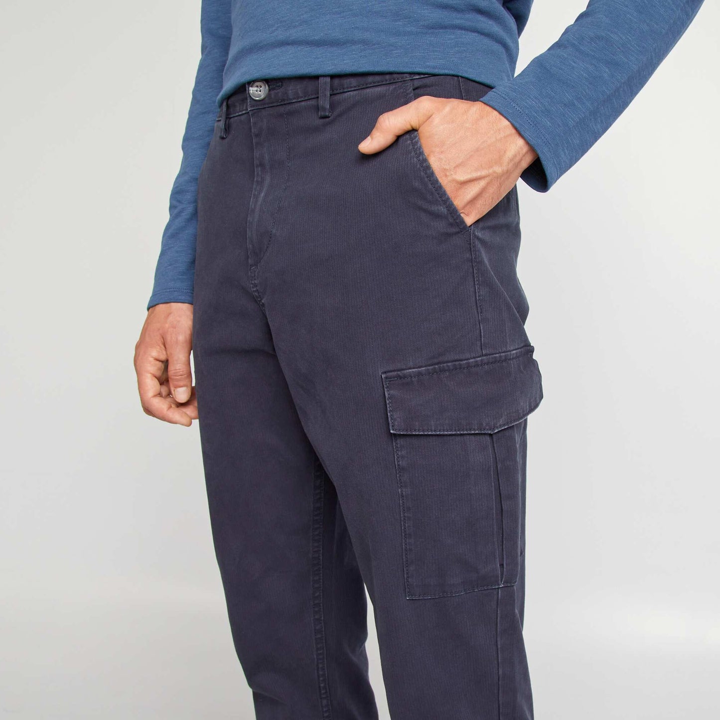 Pantalon multipoche slim Bleu marine