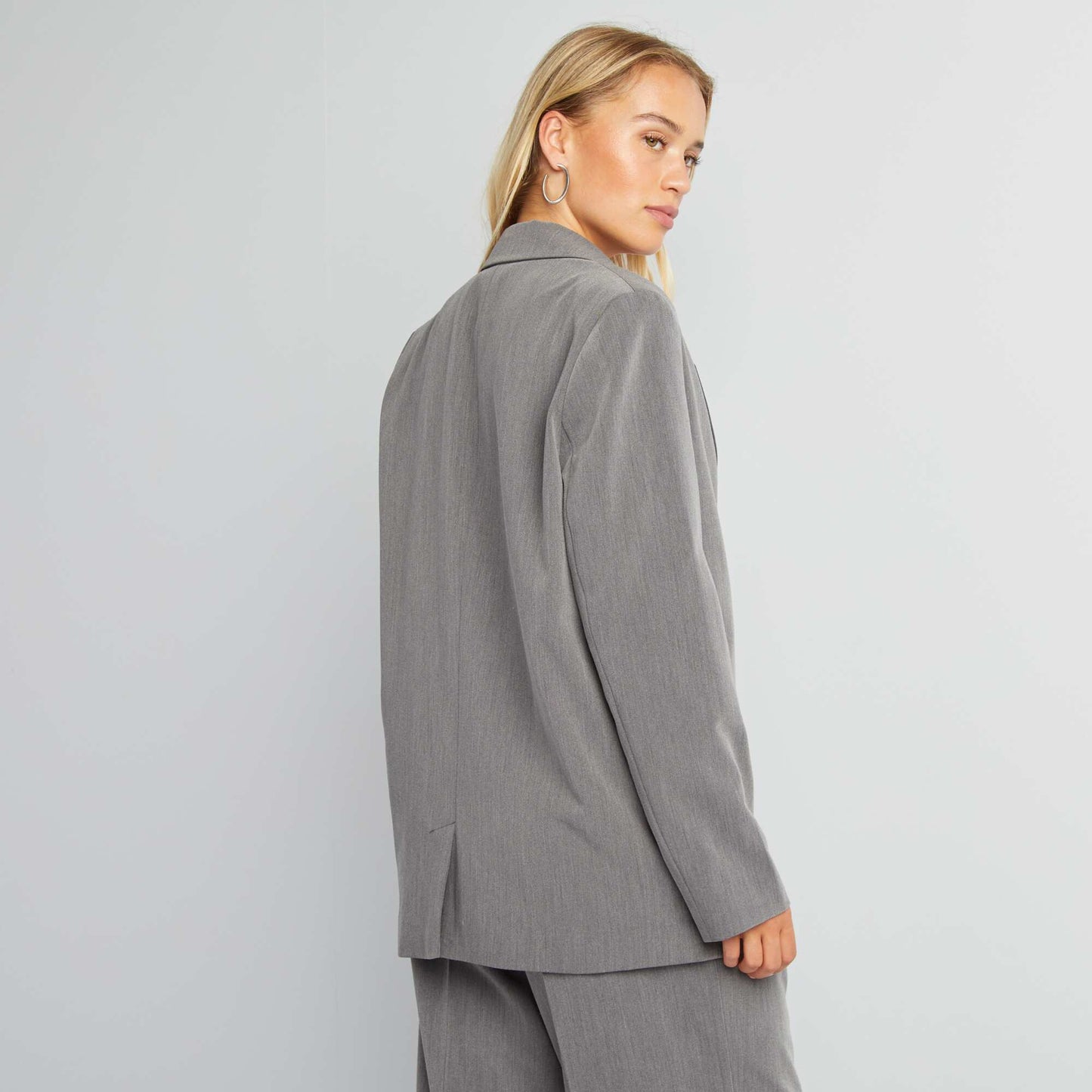 Veste tailleur large Gris