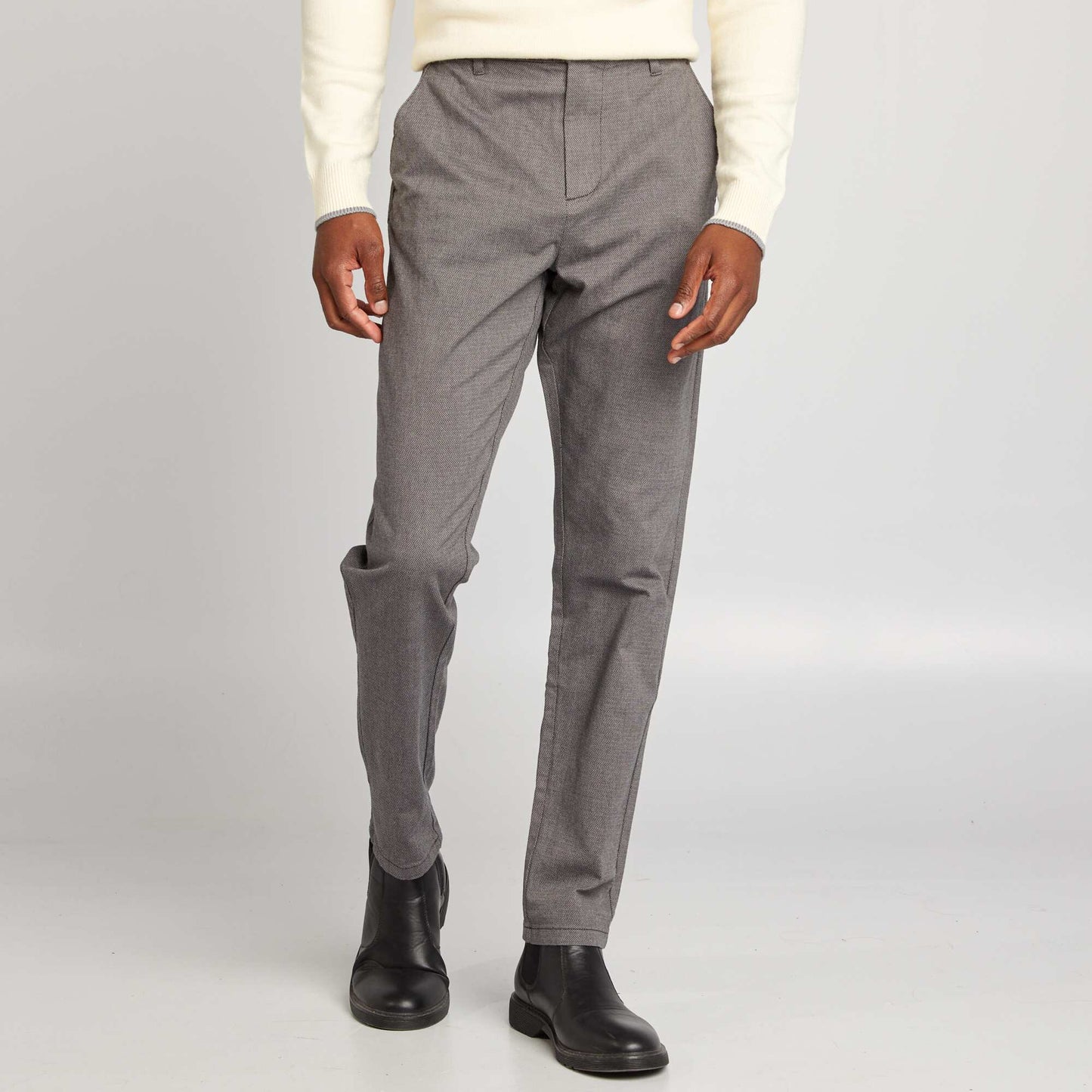 Pantalon slim chino Gris