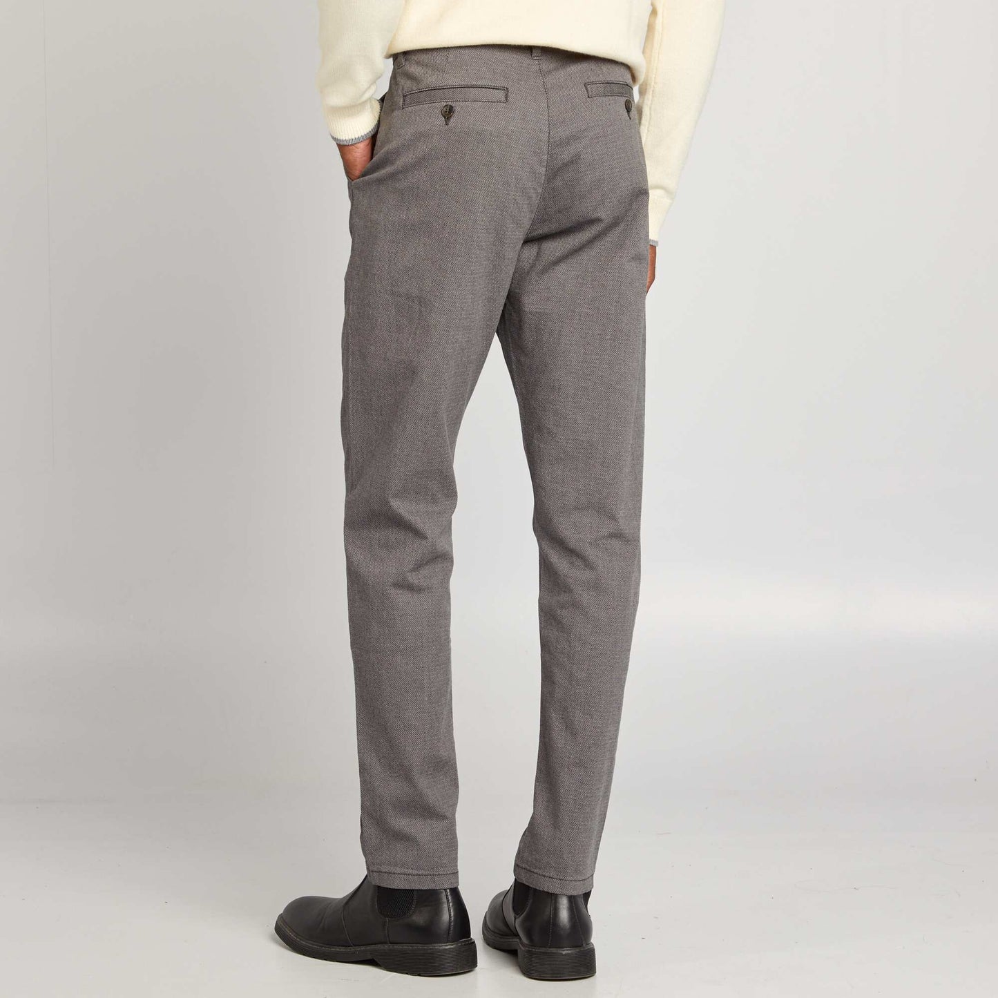 Pantalon slim chino Gris