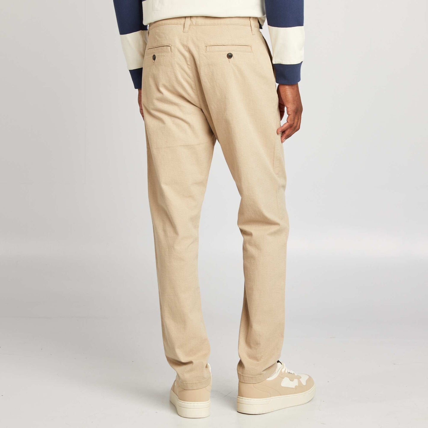 Pantalon slim chino Beige