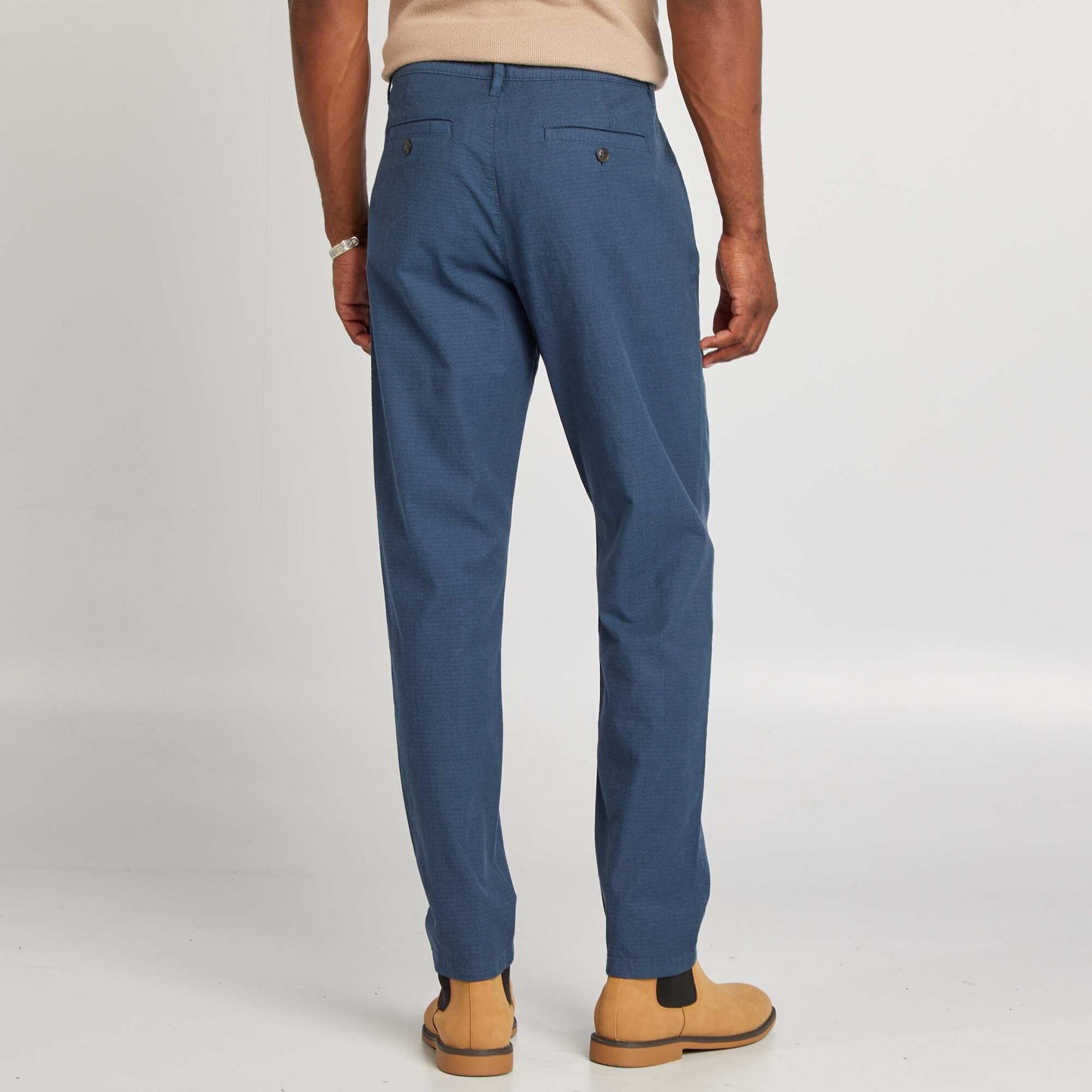 Pantalon slim chino Bleu