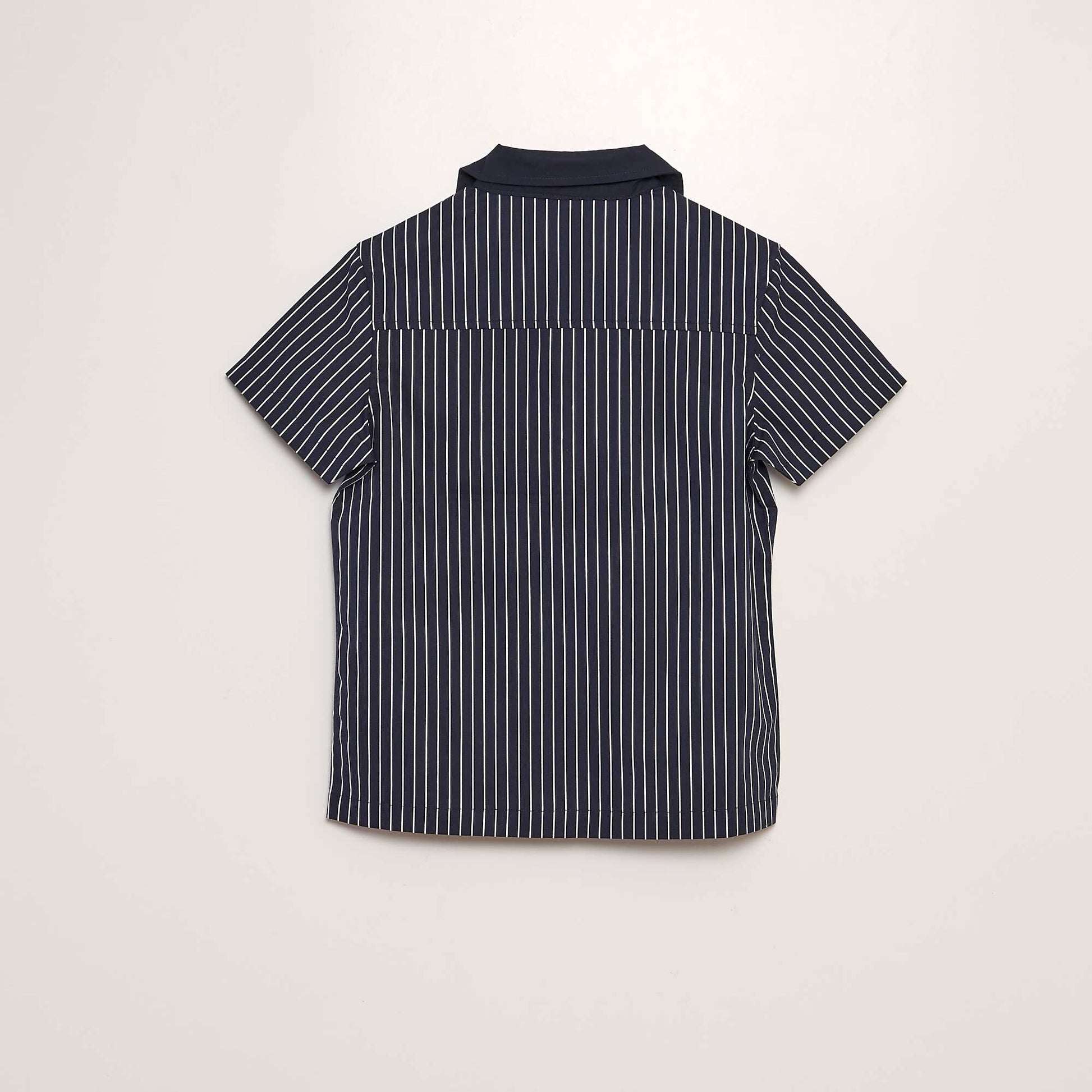 Chemise popeline manches courtes Bleu marine