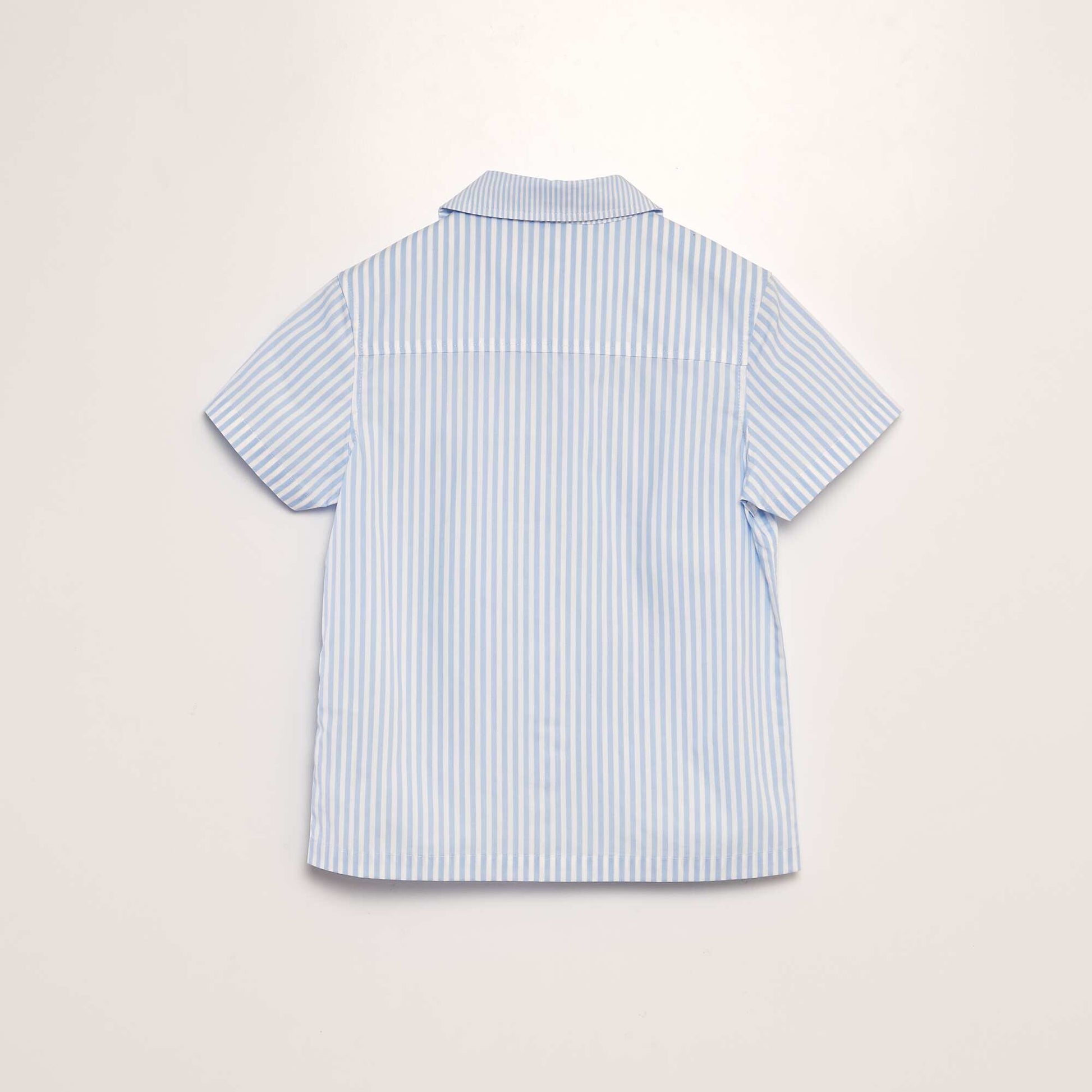 Chemise popeline manches courtes Bleu