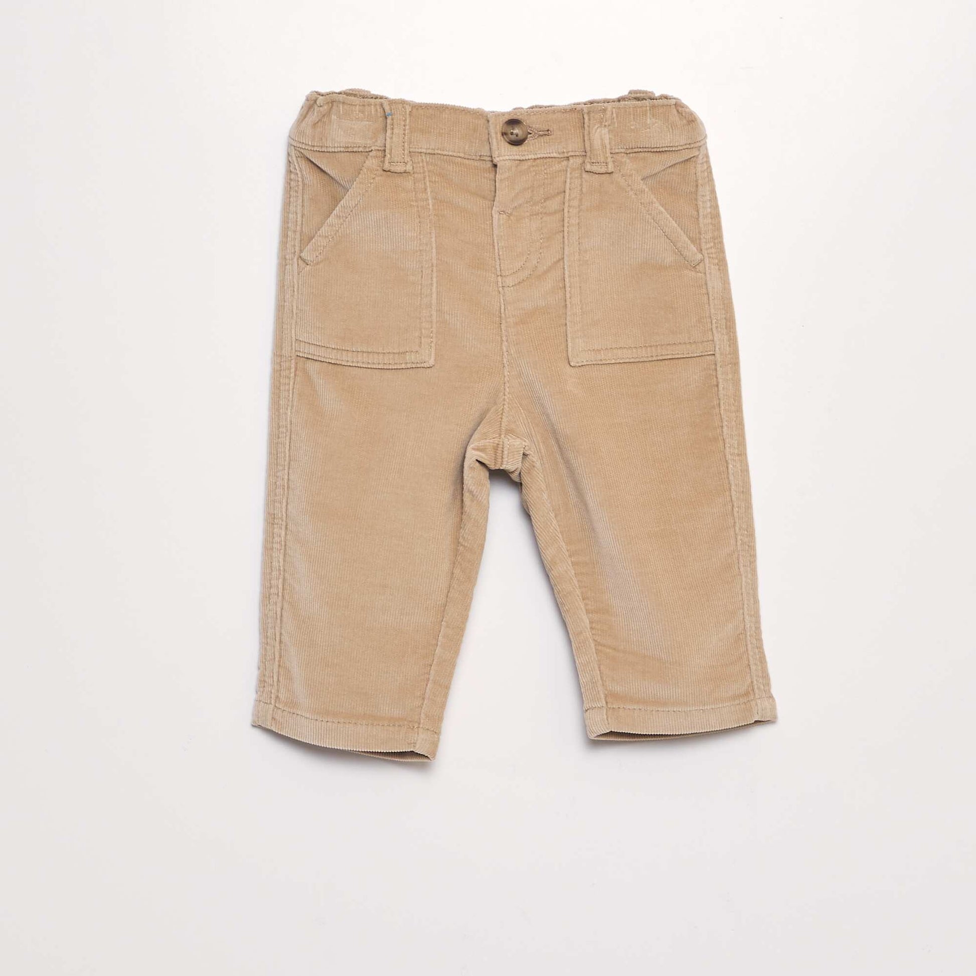 Pantalon en velours c tel Beige