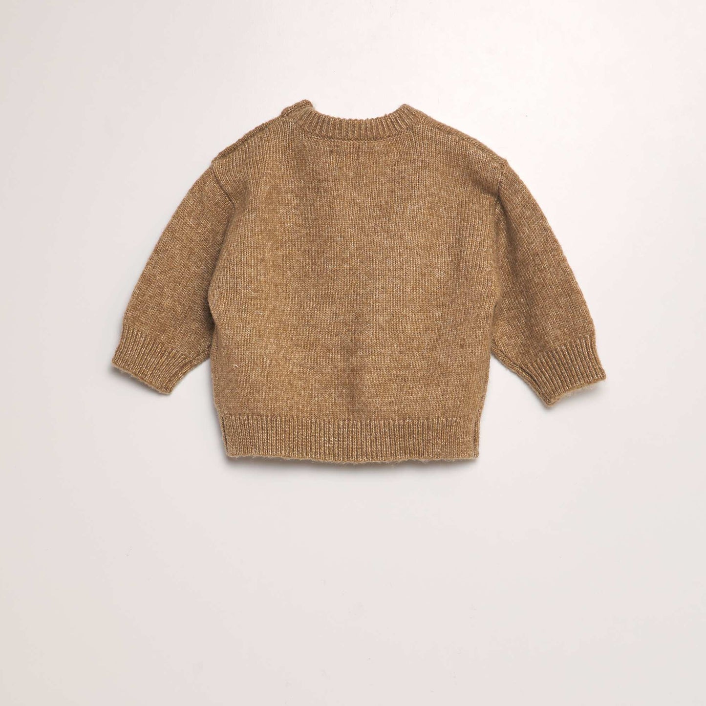 Pull en maille tricot 'animaux' MARRON