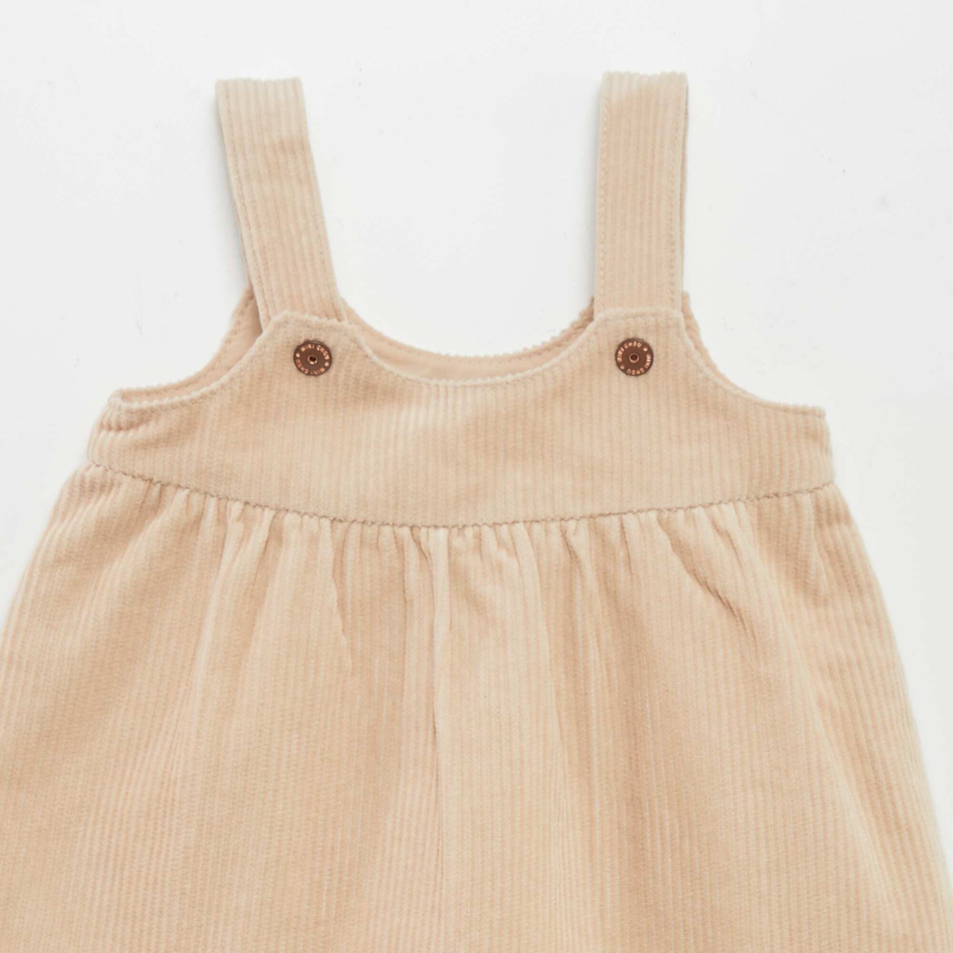 Robe en velours c tel e Beige