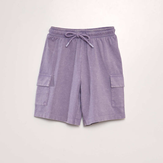 Short avec poches sur les c t s Violet