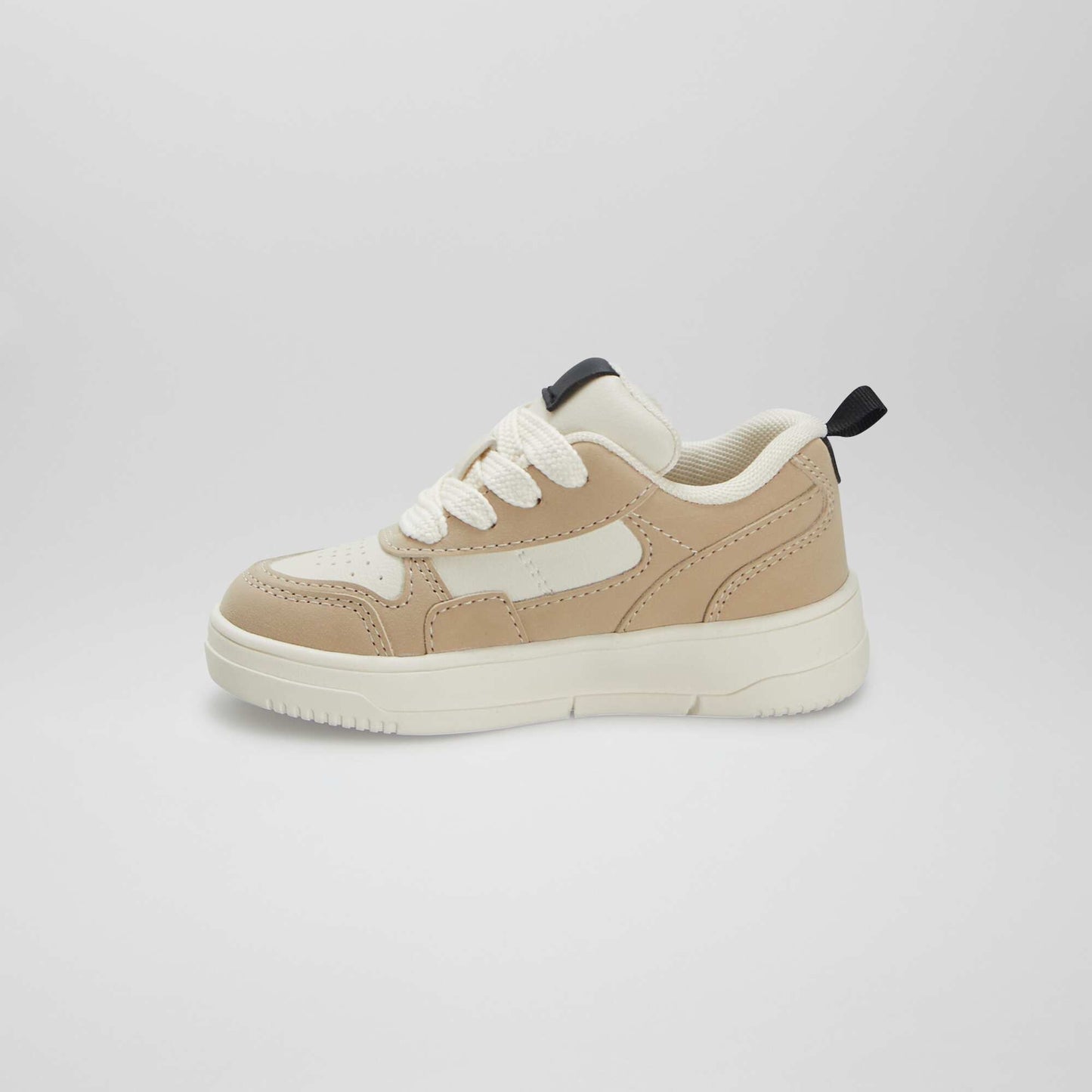 Baskets basses bicolores beige