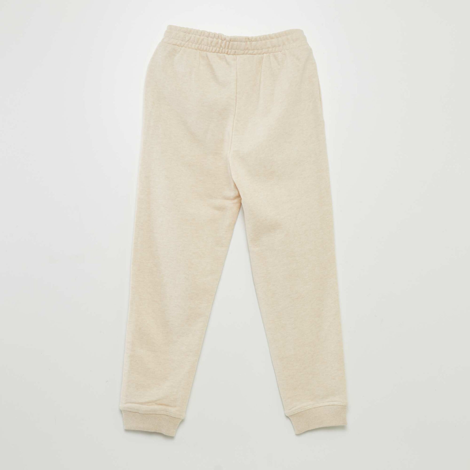 Jogging en molleton fin BEIGE
