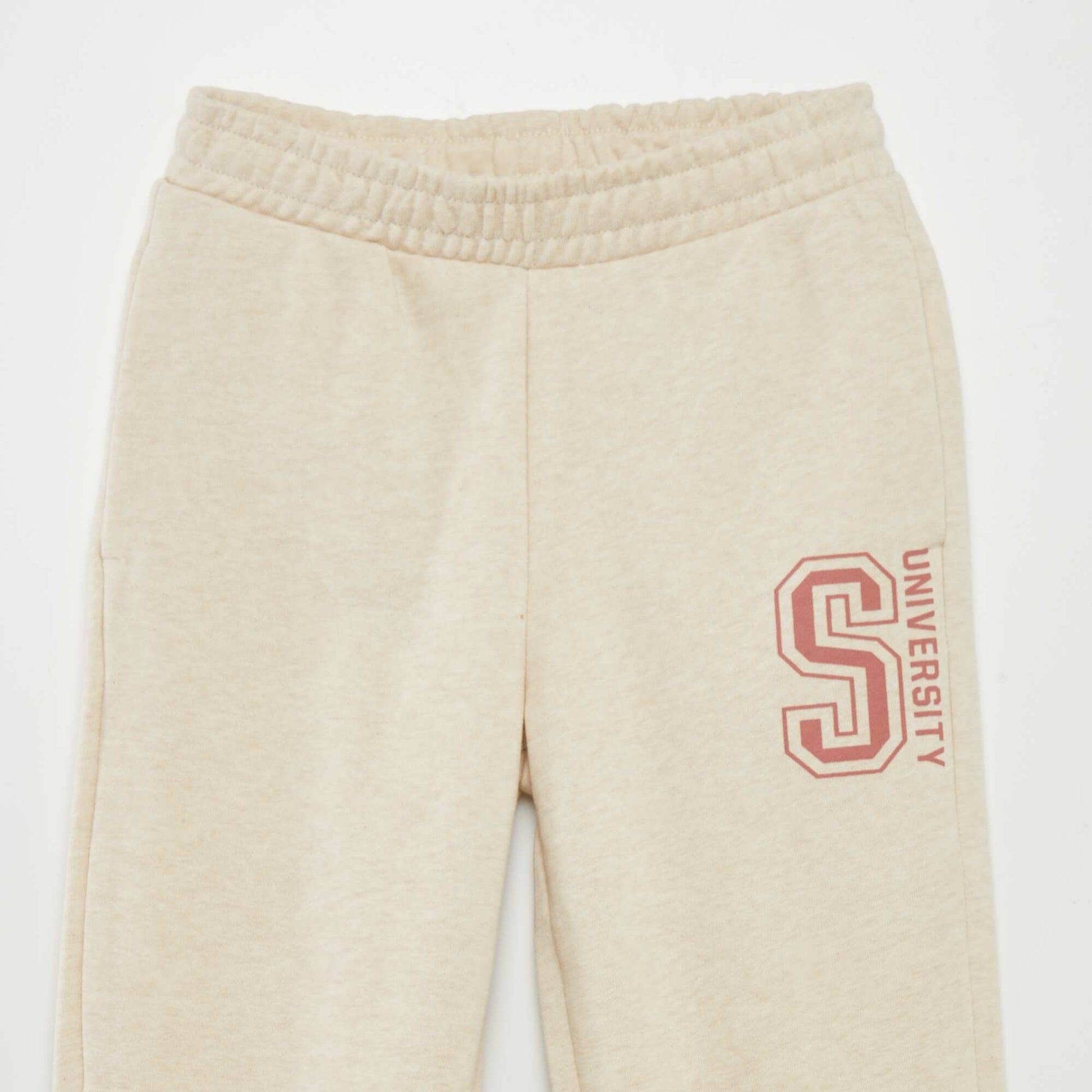 Jogging en molleton fin BEIGE
