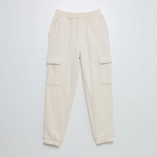 Pantalon de joggig en molleton avec poches BEIGE