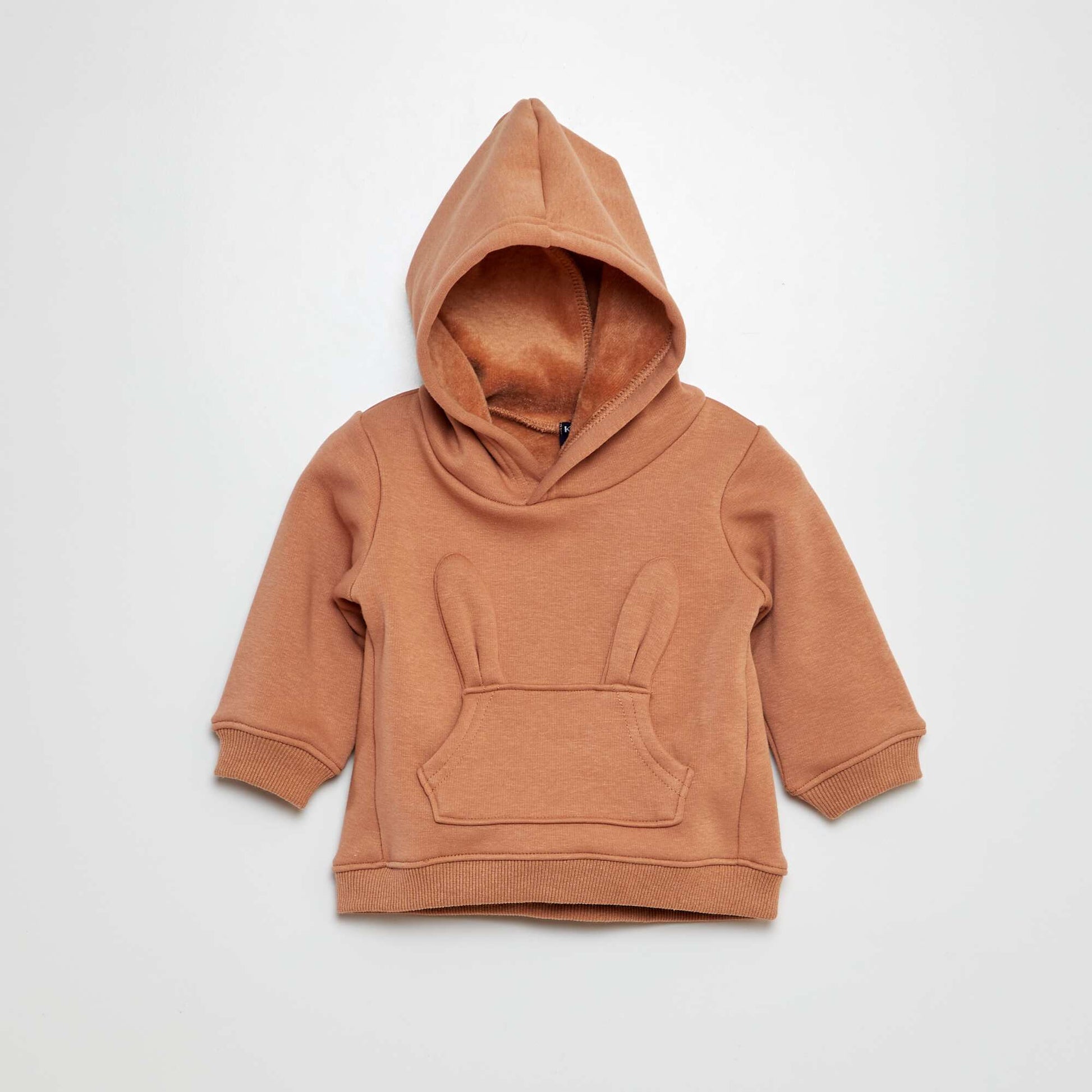 Sweat à capuche animé Beige