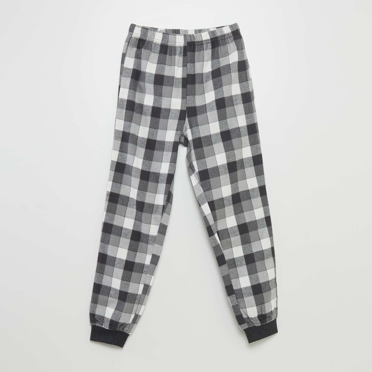 Ensemble pyjama en velours et flanelle - 2 pi ces Gris