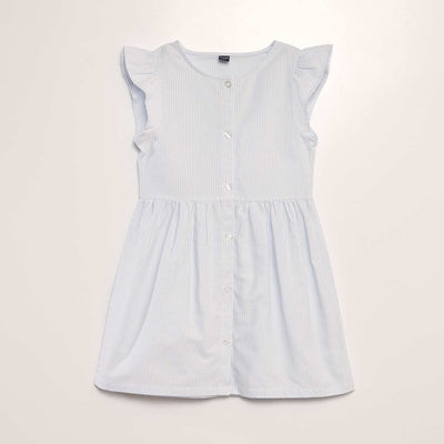 Robe rayures en coton Bleu