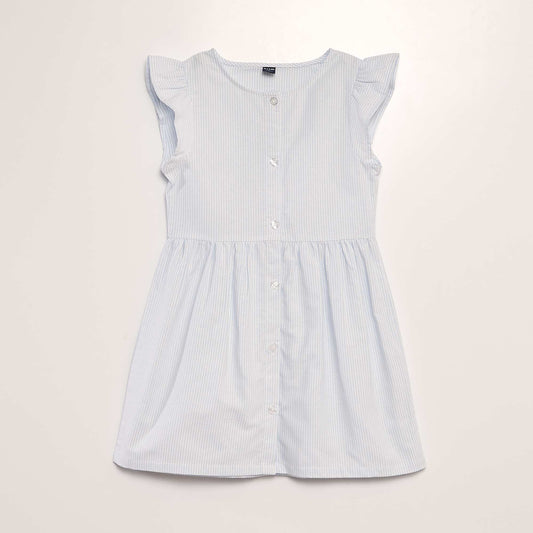 Robe   rayures en coton Bleu