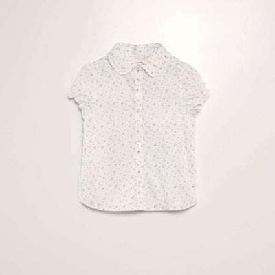 Chemisier fleurs Blanc