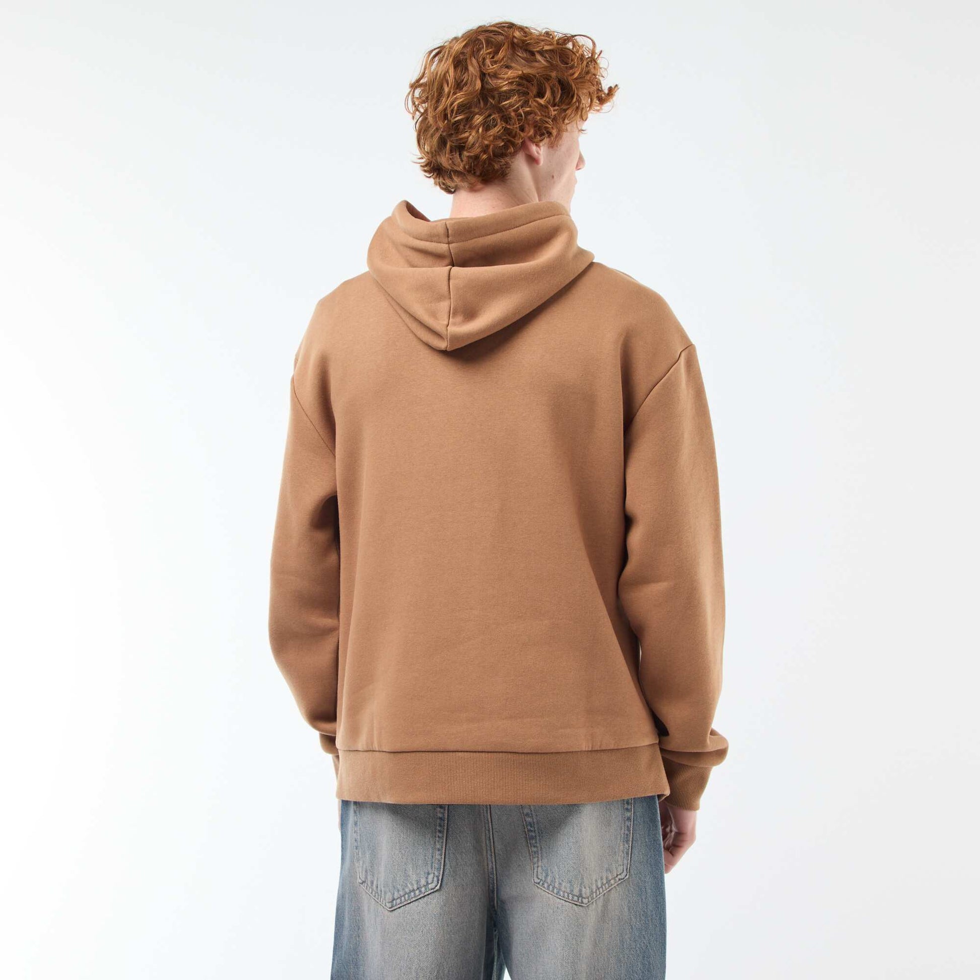 Sweat en molleton à capuche BEIGE