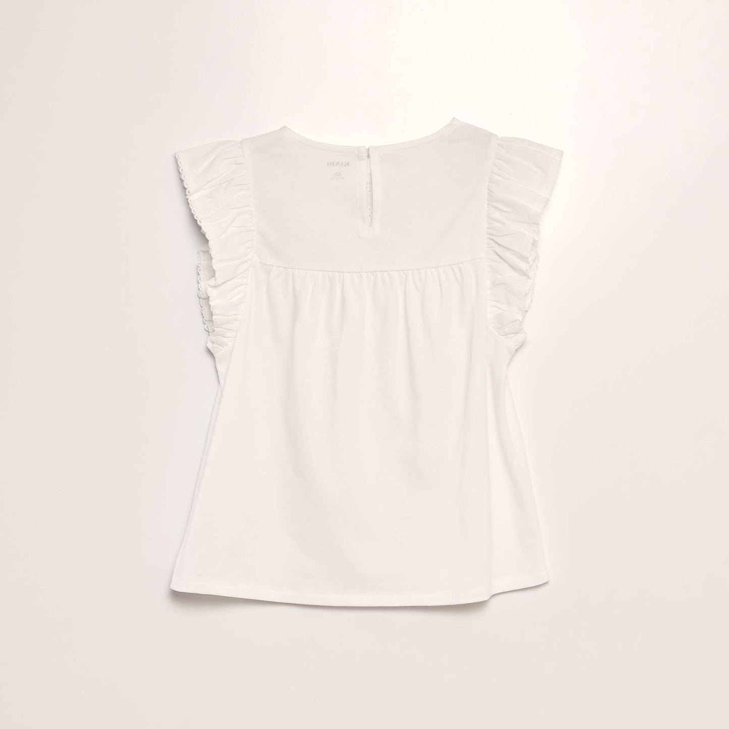 T-shirt avec broderie anglaise blanc