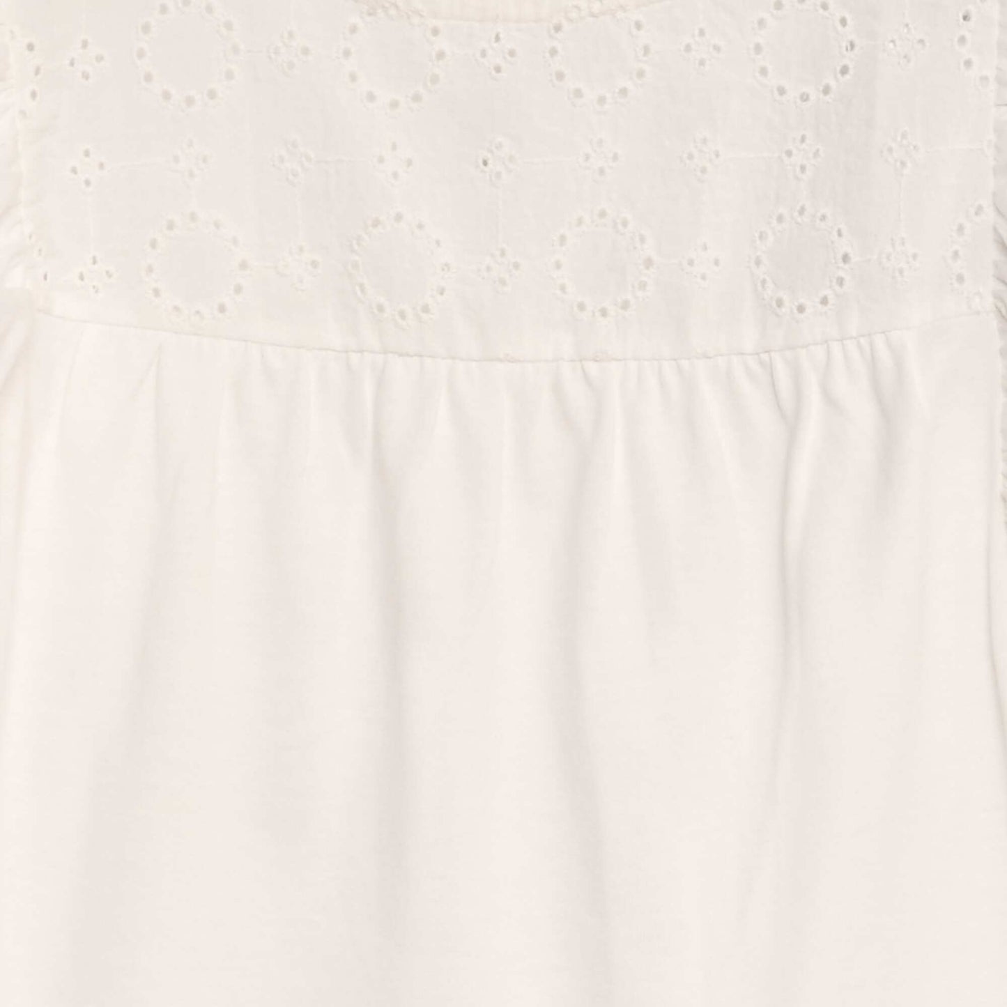 T-shirt avec broderie anglaise blanc