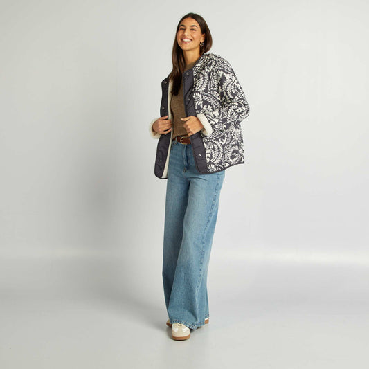 Veste réversible oversize Noir imprimé