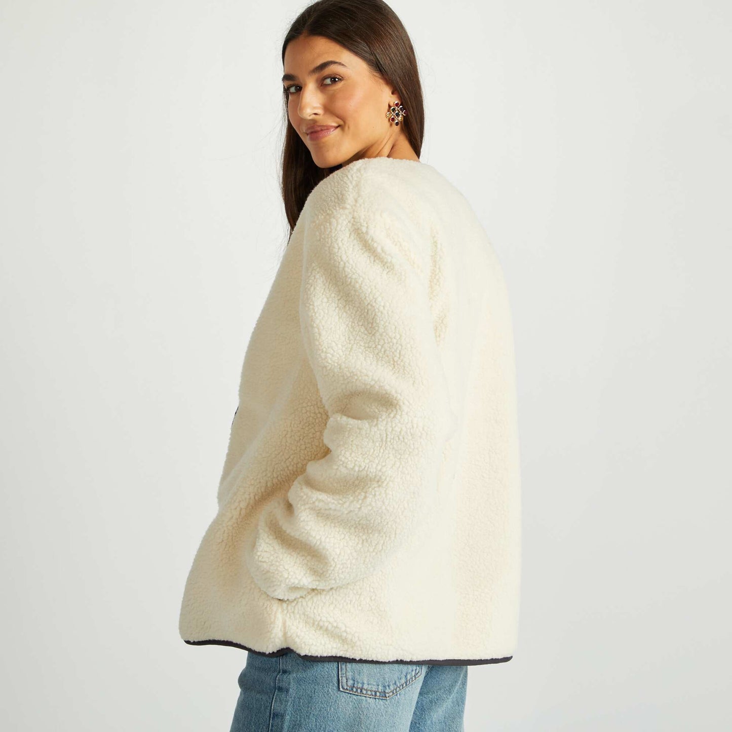 Veste réversible oversize Noir imprimé