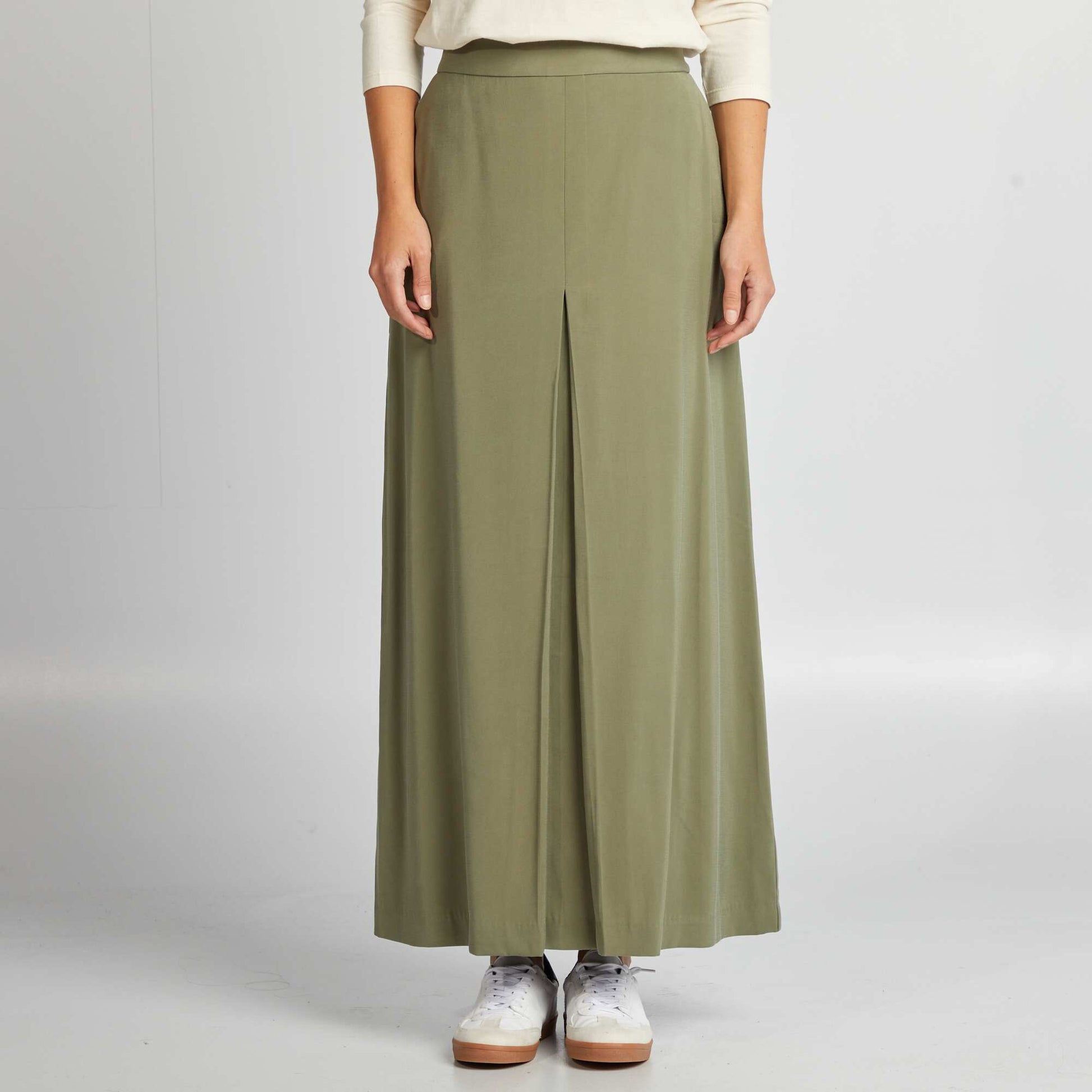 Jupe midi vas e Kaki