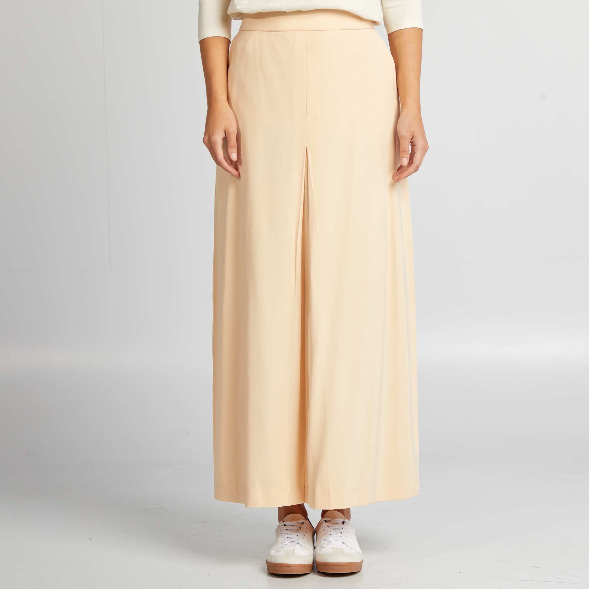 Jupe midi vas e Beige