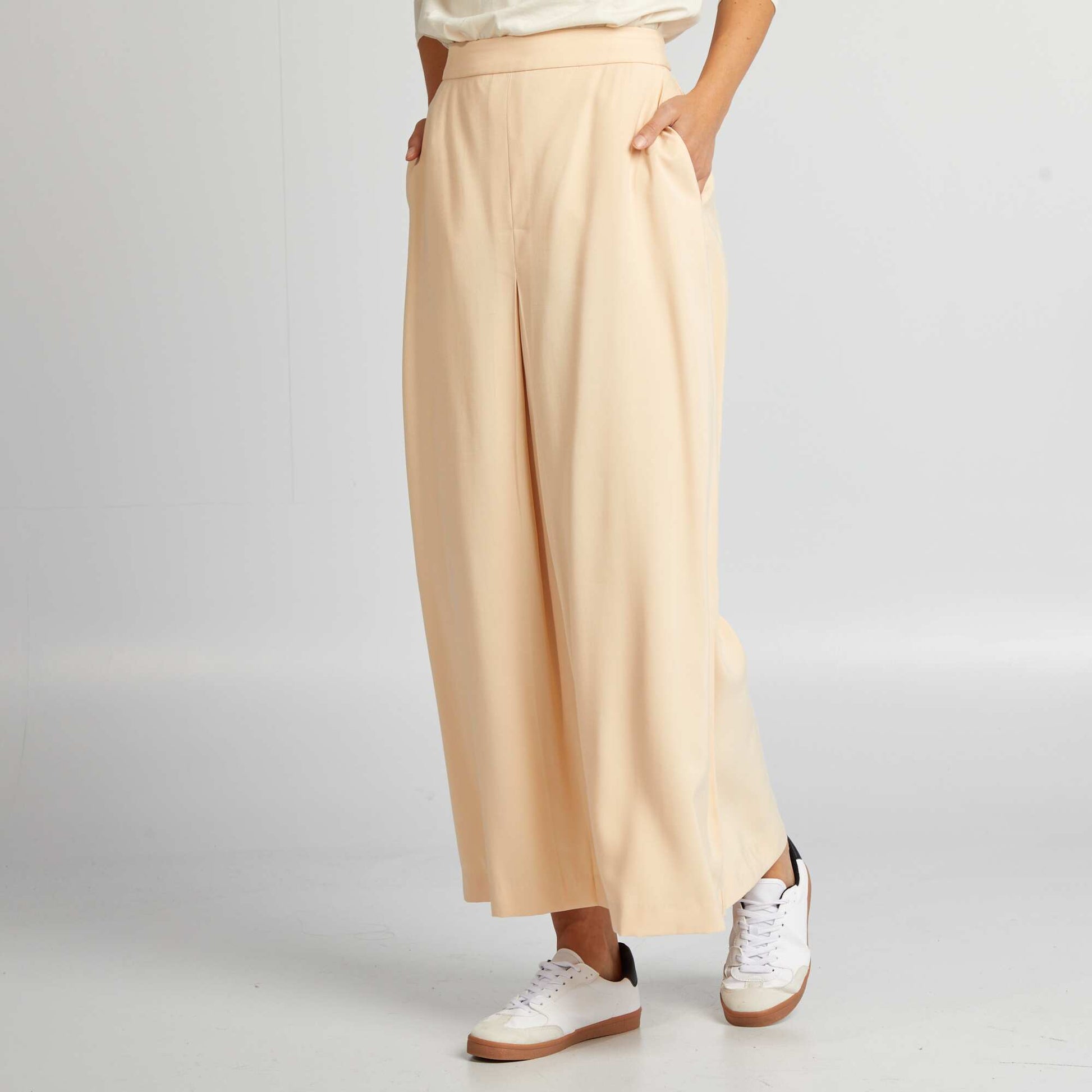 Jupe midi vas e Beige