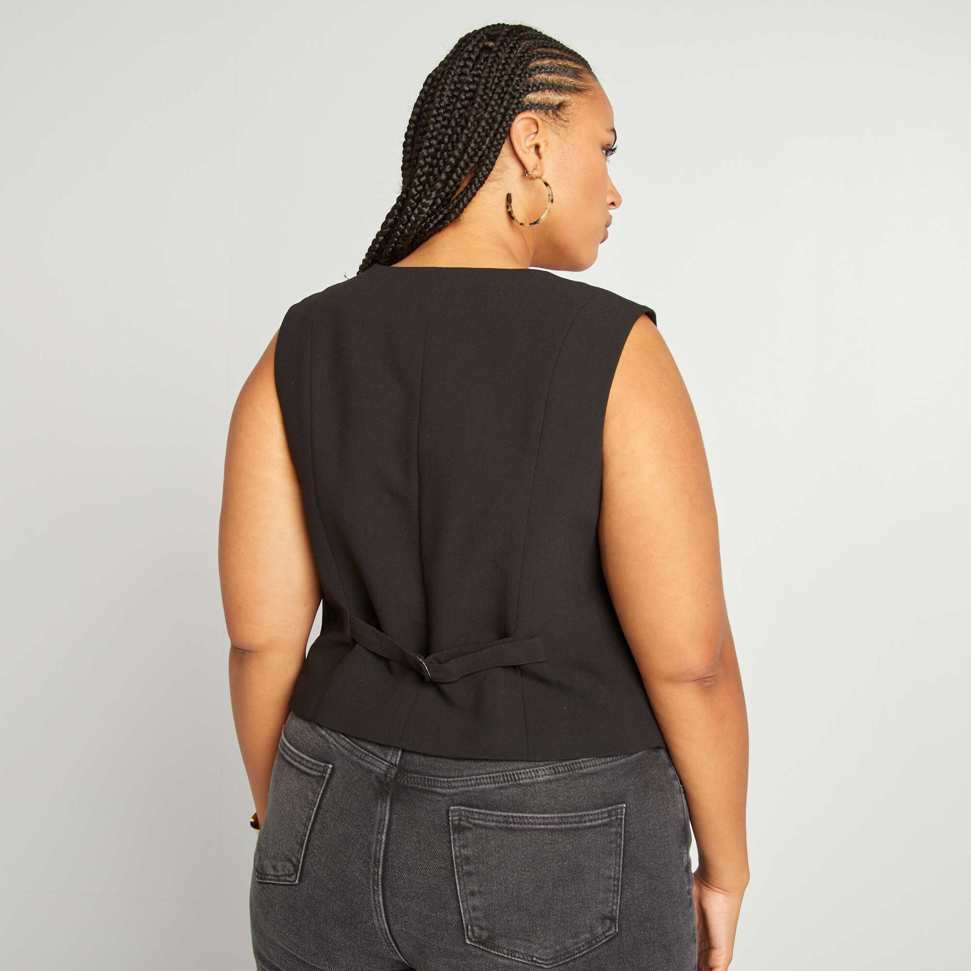 Veste gar on de caf unie noir