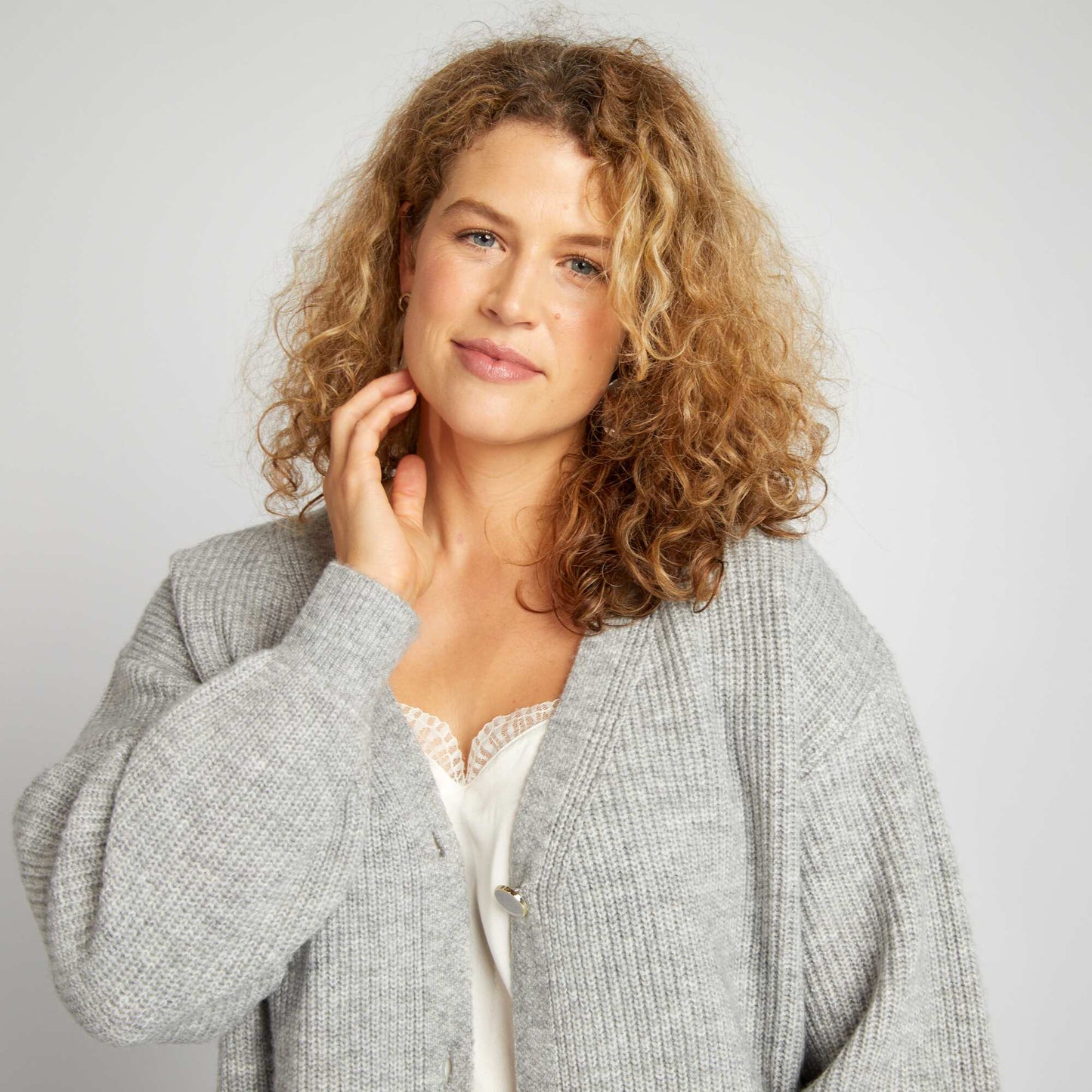 Cardigan en maille c tel e Gris