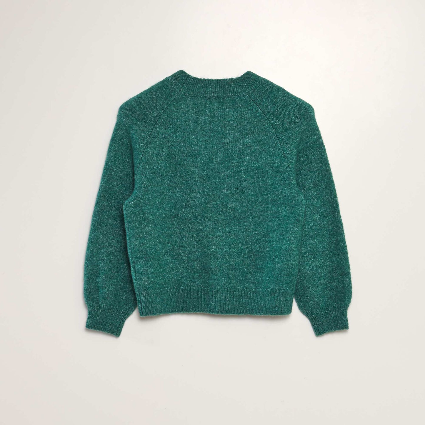 Pull en maille à col rond Vert