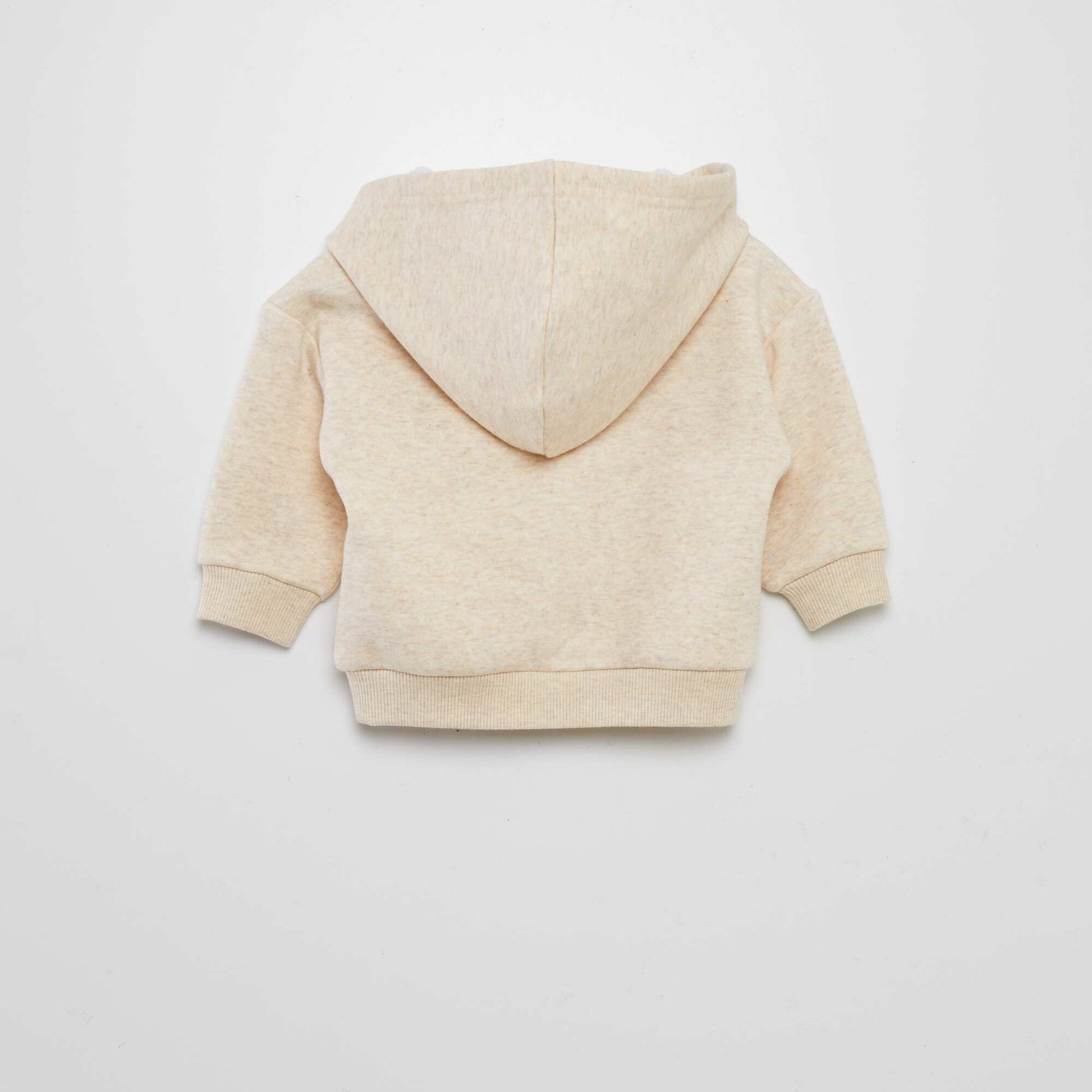 Sweat à capuche en molleton Beige