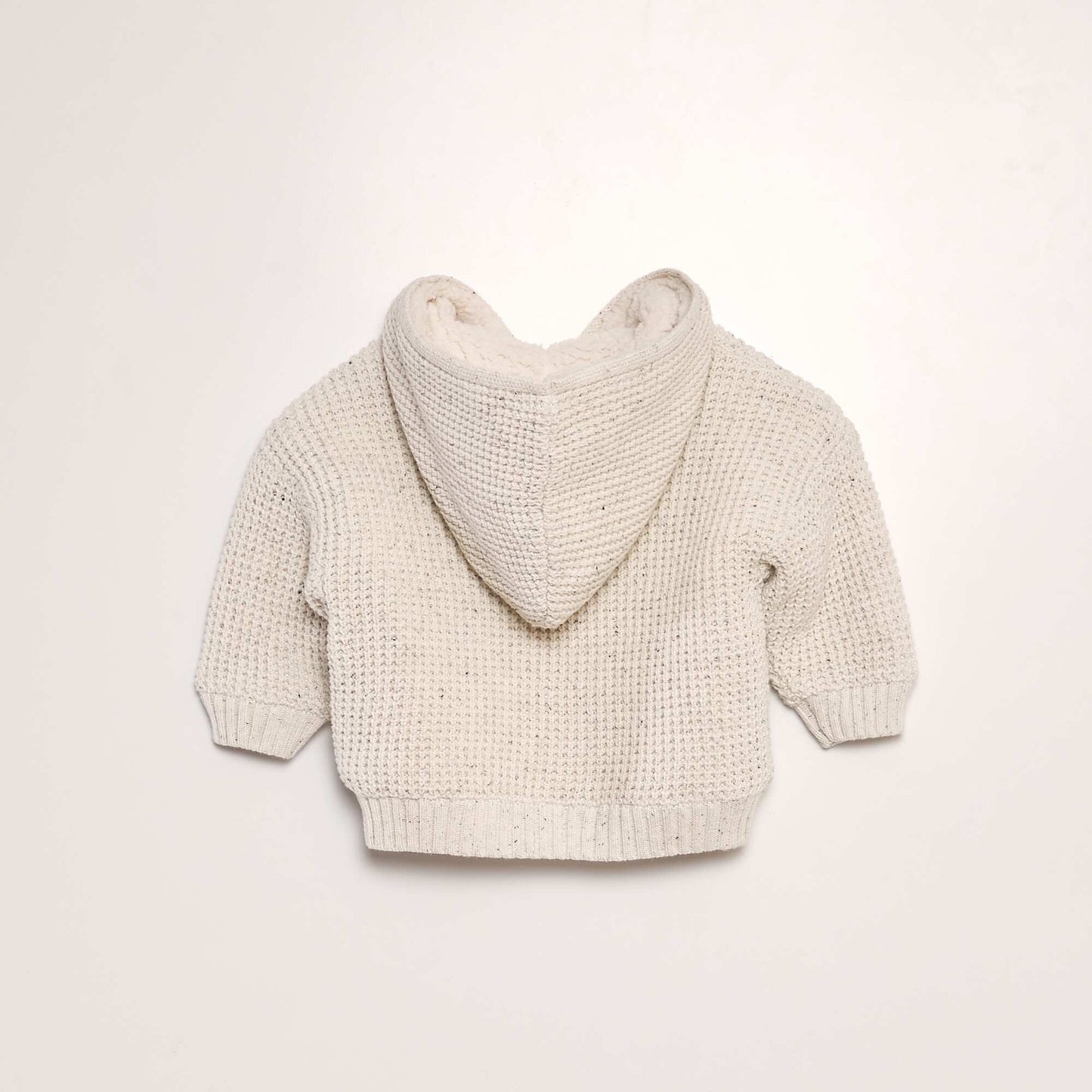 Gilet en tricot avec capuche Beige