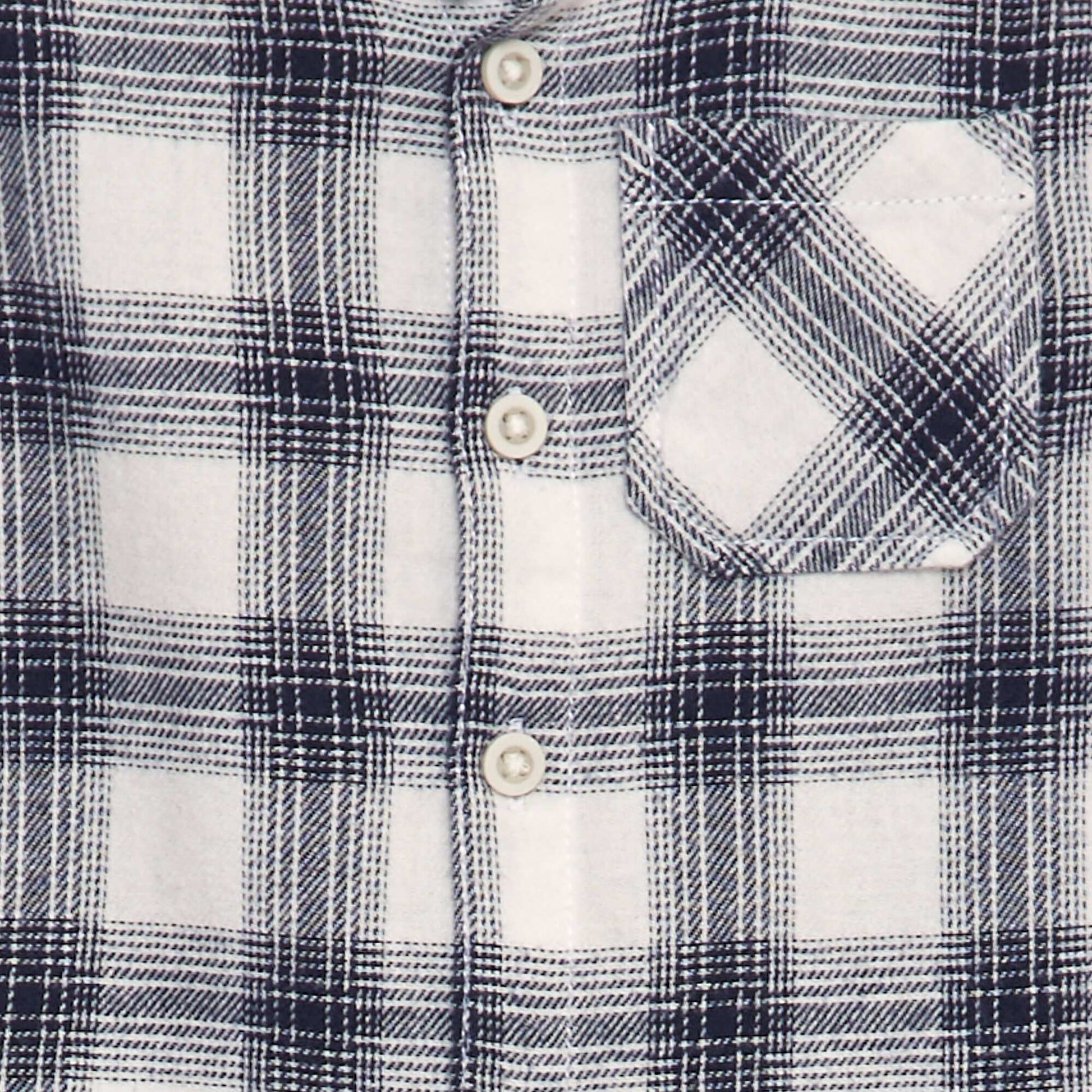 Chemise carreaux en flanelle NOIR