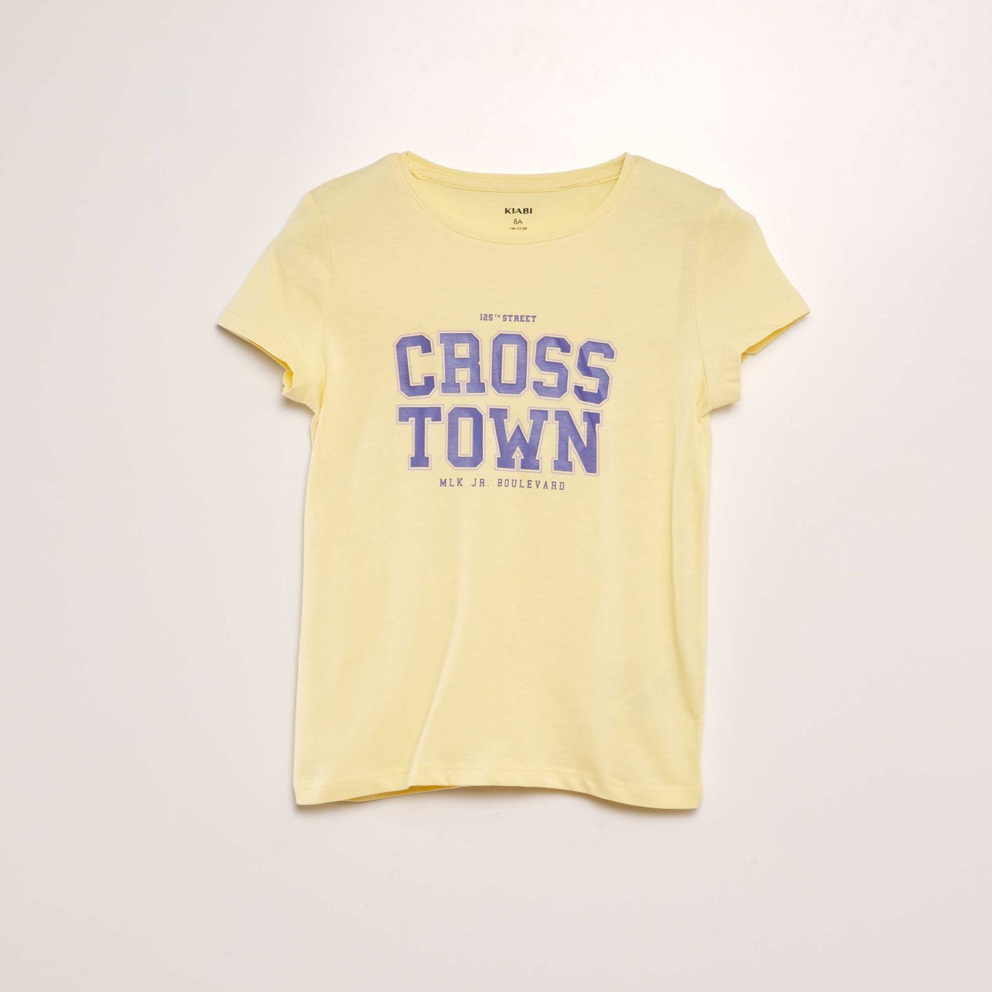 T-shirt manches courtes imprim Jaune