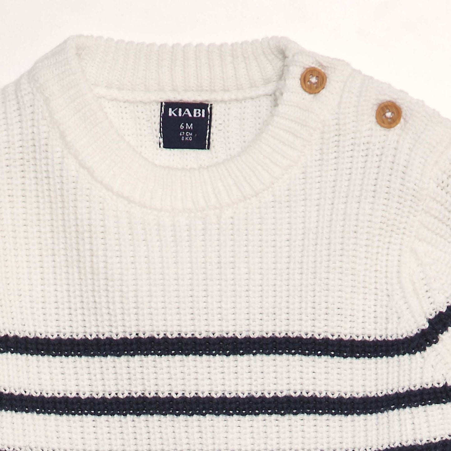 Pull en tricot Blanc/bleu