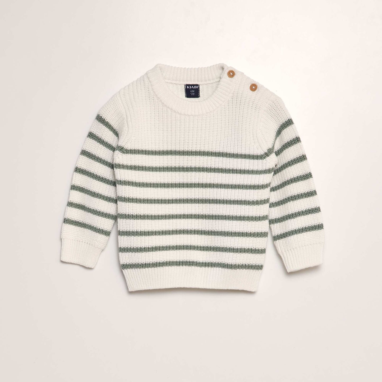 Pull en tricot Vert/blanc