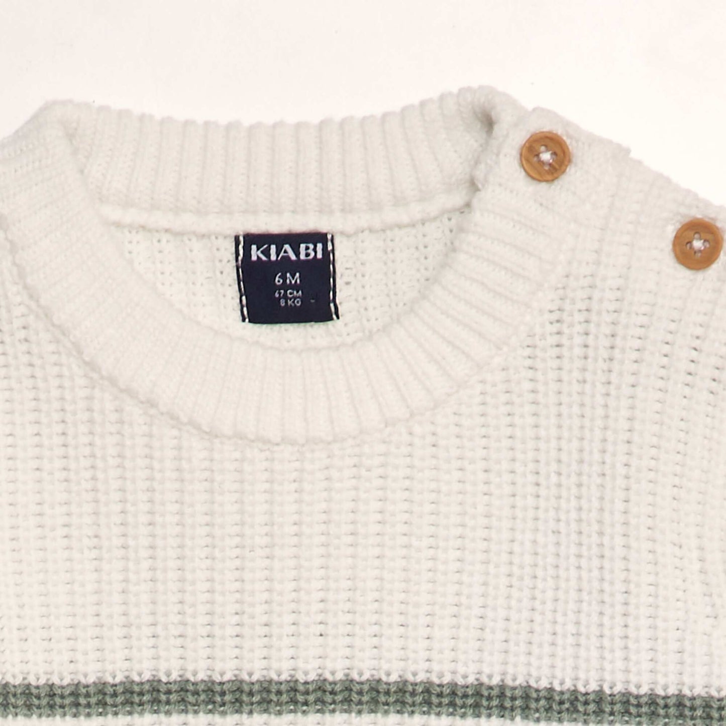 Pull en tricot Vert/blanc